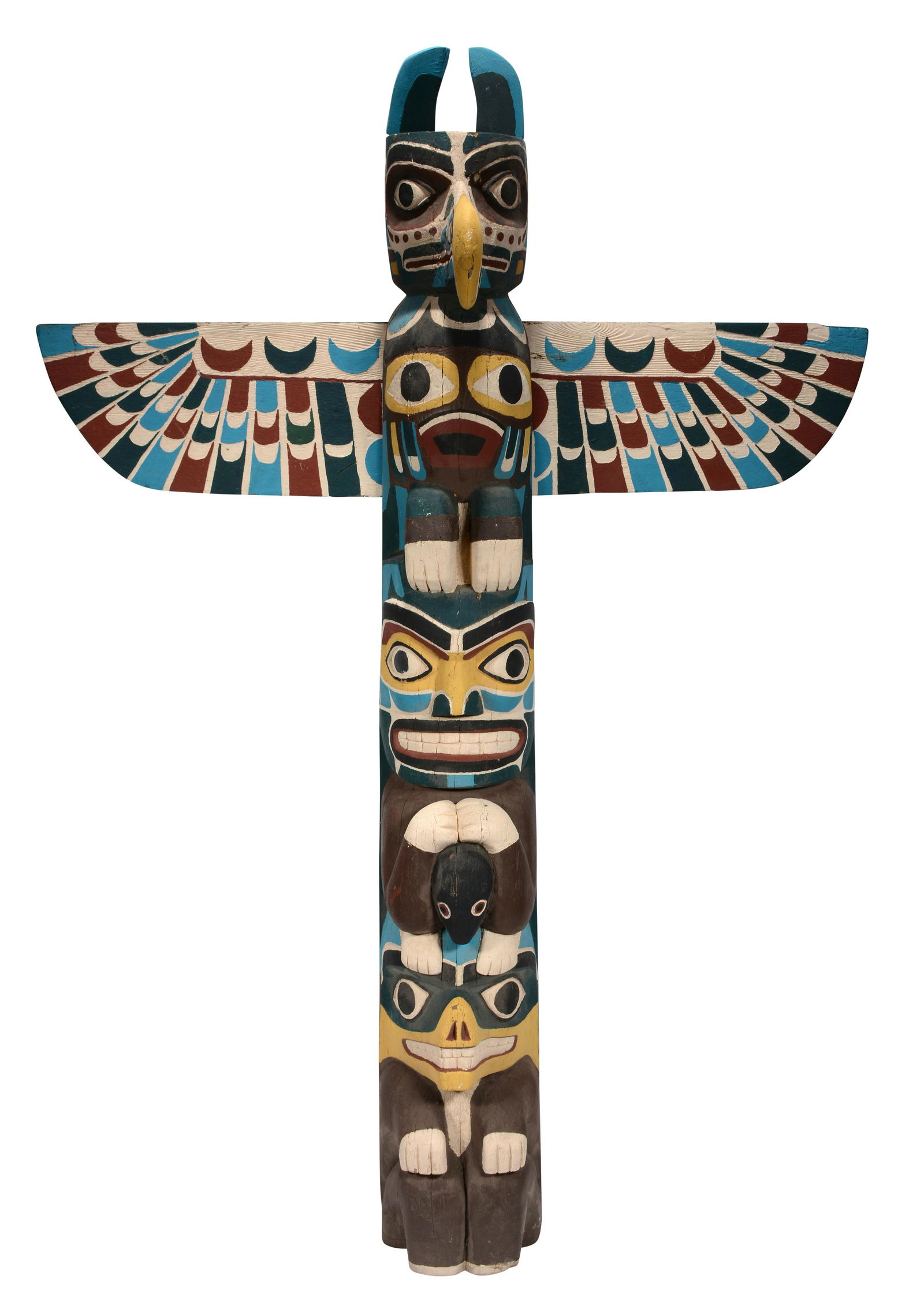NE Coast Native American Totem Pole. (1 of 14)