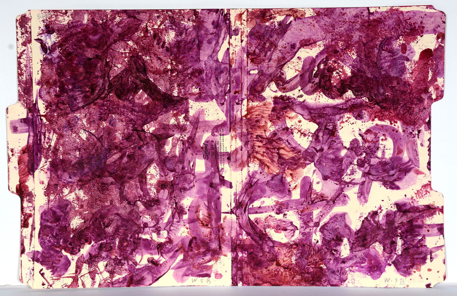 William S. Burroughs. Double-Sided Word Painting. (1 of 4)