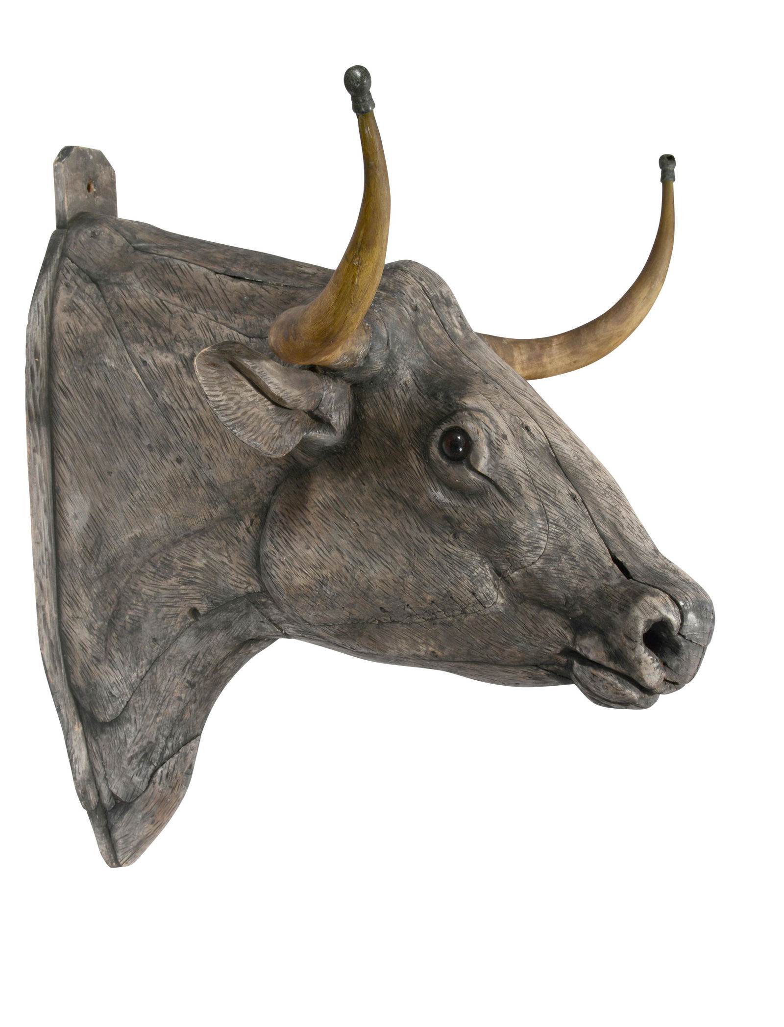 Noah Weiss. Life Size Carved Bull Head. (1 of 19)