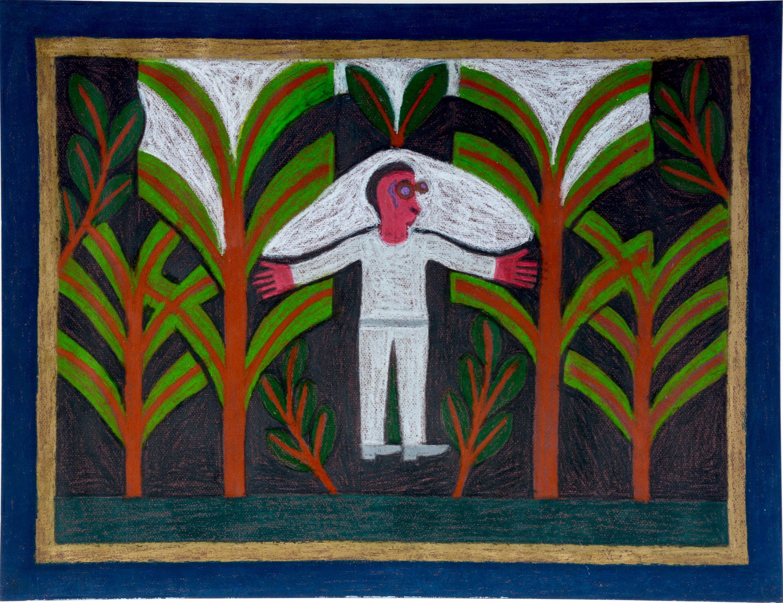 Eddie Arning. Man With Sunglasses. (1 of 5)