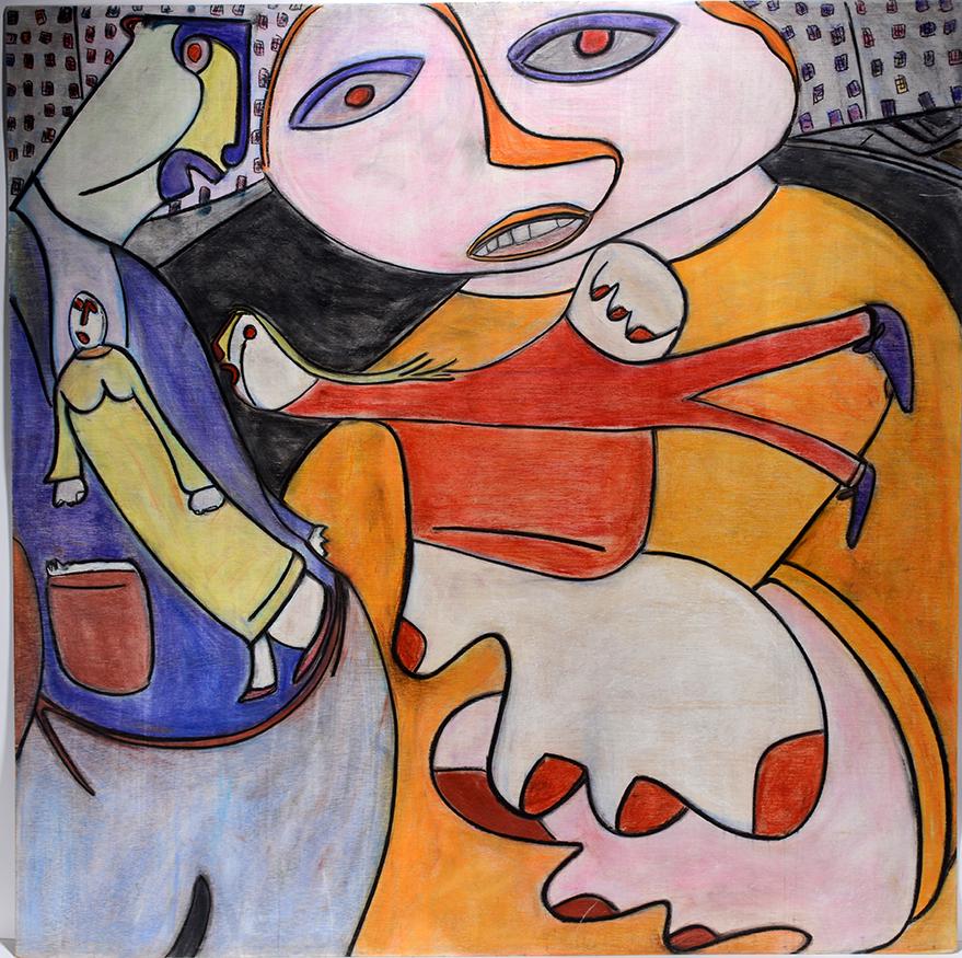 Albert Louden. Large 4 Figures In City. (1 of 6)