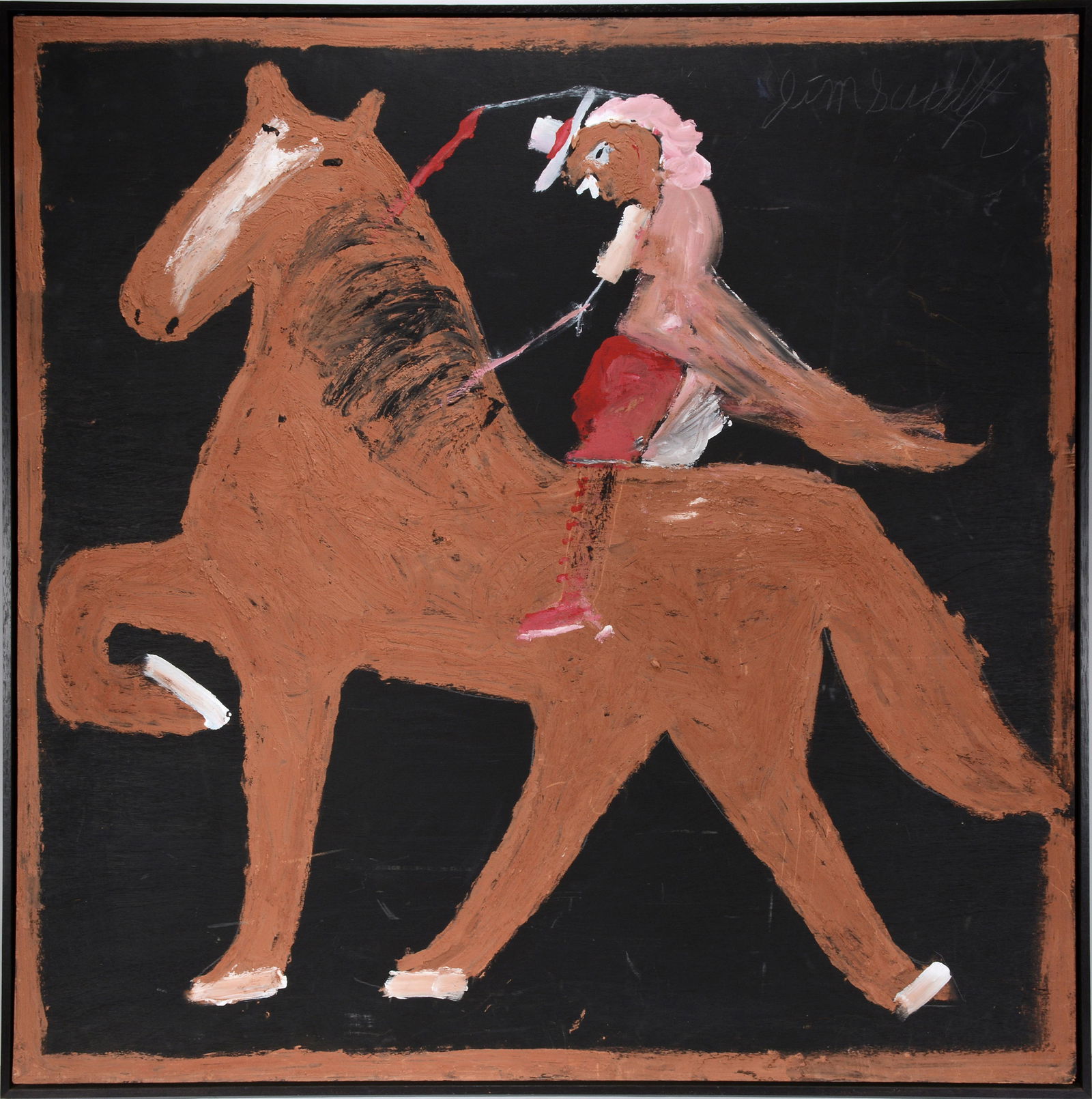 Jimmy Lee Sudduth. Circus Horse With Rider. (1 of 3)