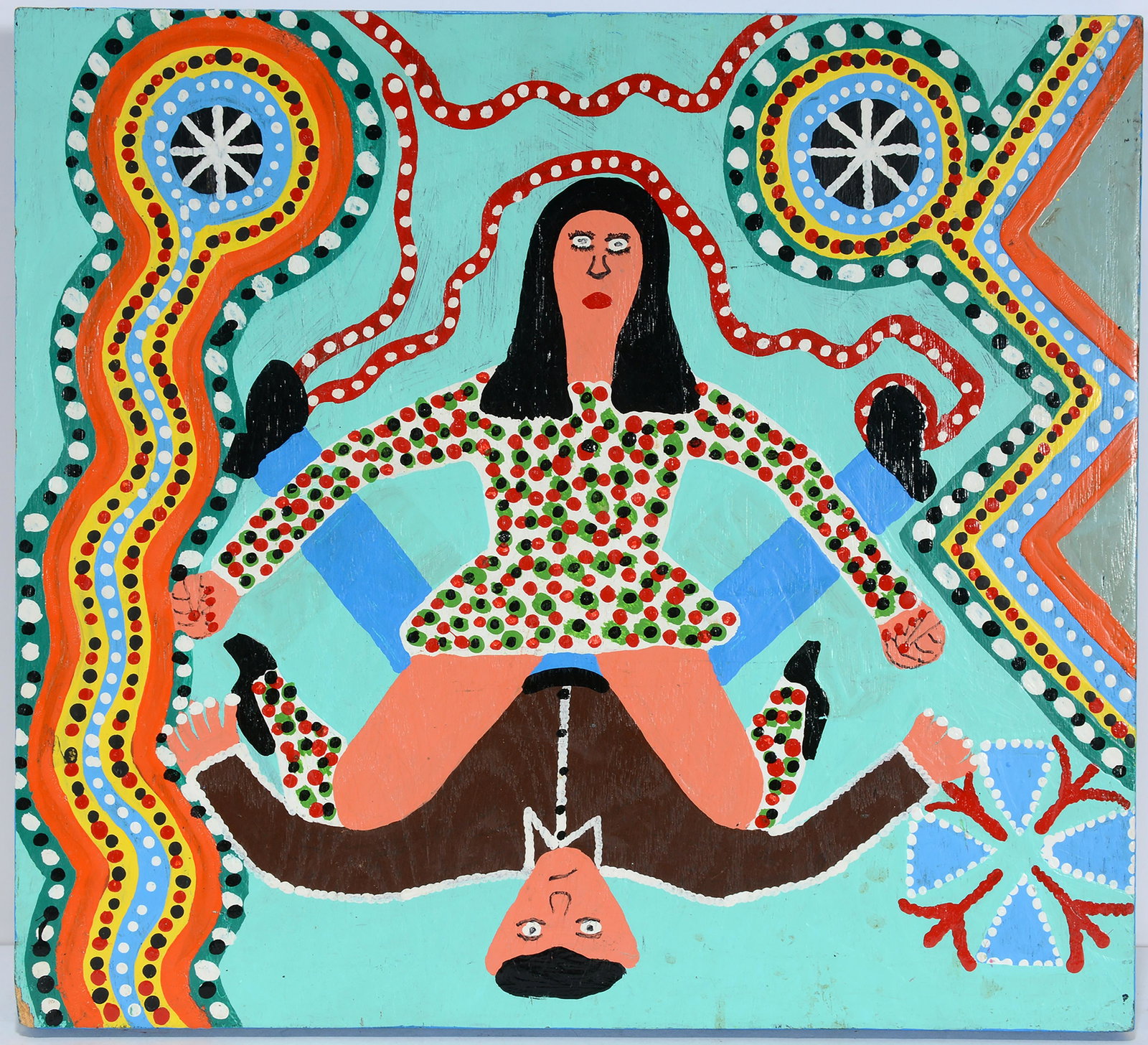 James Harold Jennings. Amazon Sits On Bob.: James Harold Jennings (1931-1999 - North Carolina) Amazon Sits On Bob. Paint on board. 15Â” w x 15Â” h. Excellent condition. Proceeds from this sale will benefit the Art Institute of