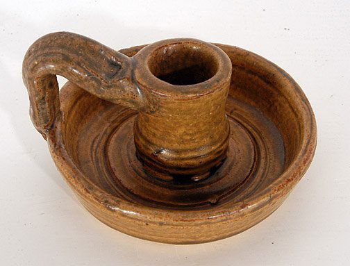 Lanier Meaders. Candleholder.: 100-Year Celebration. 1992. 4.5" diameter. Mint condition. Est. $100-200. Ship: $25