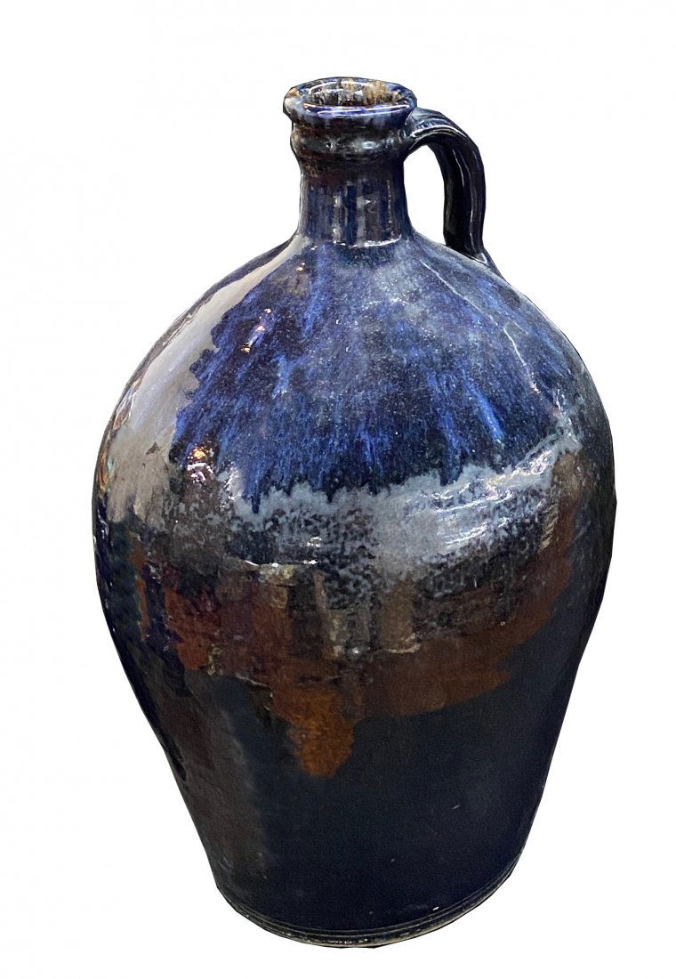Rezner Pottery. Deep Blue Glazed Jug. (1 of 4)