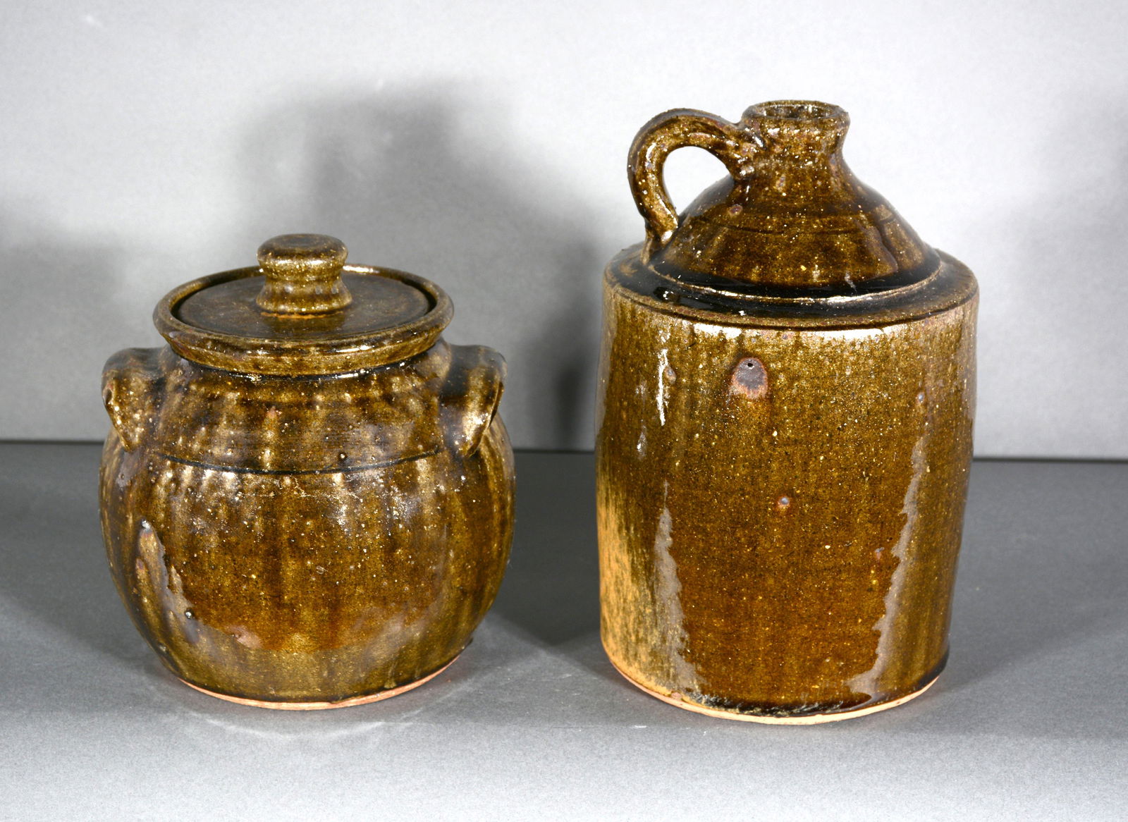 Lanier Meaders. Stack Jug & Bean Pot With Lid. (1 of 3)