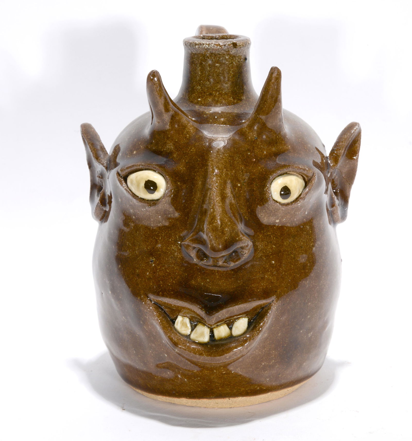 David Meaders. Pint Size Devil Face Jug. (1 of 3)