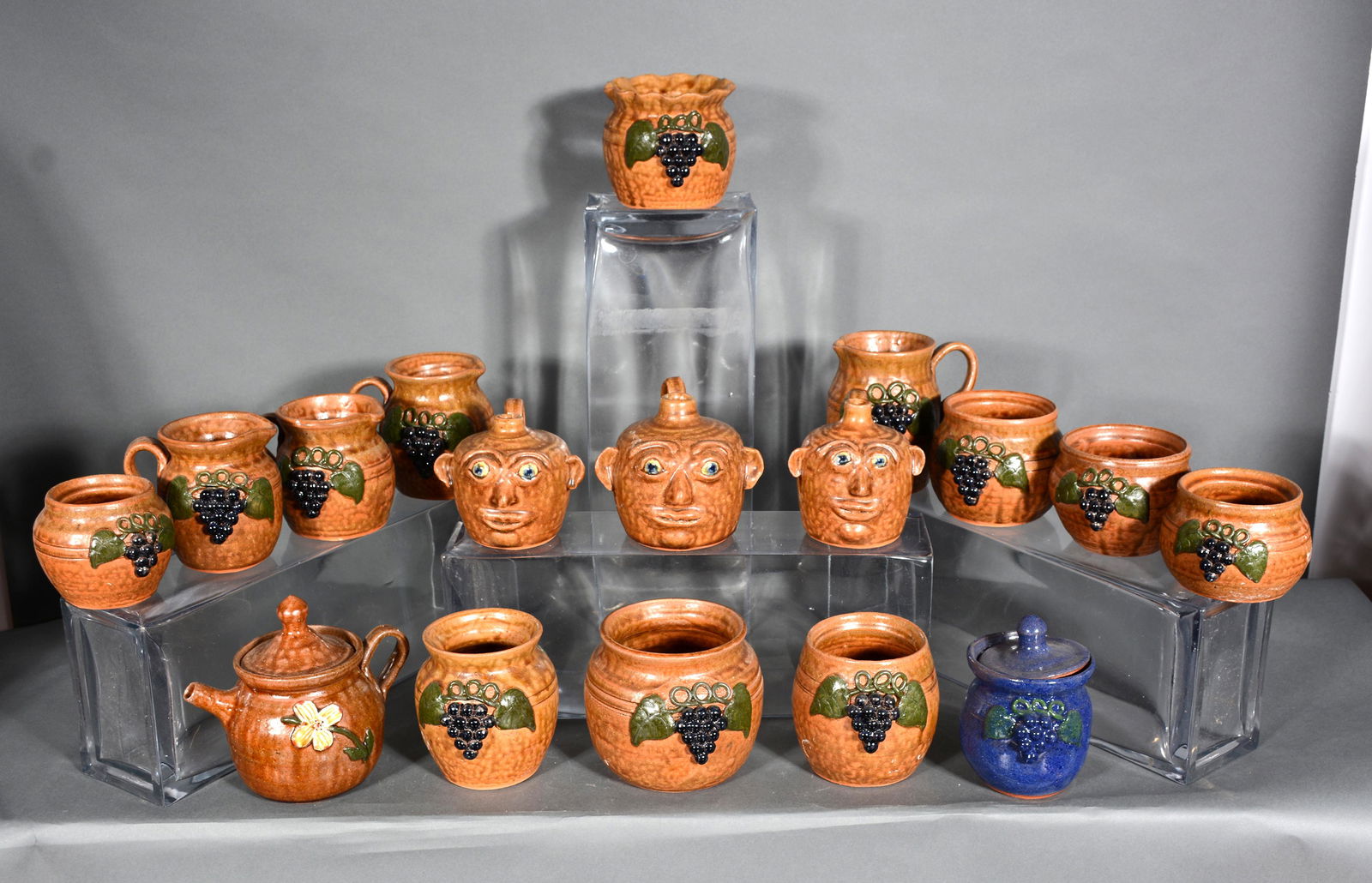 Mildred Meaders. 17 Pottery Pieces. (1 of 4)