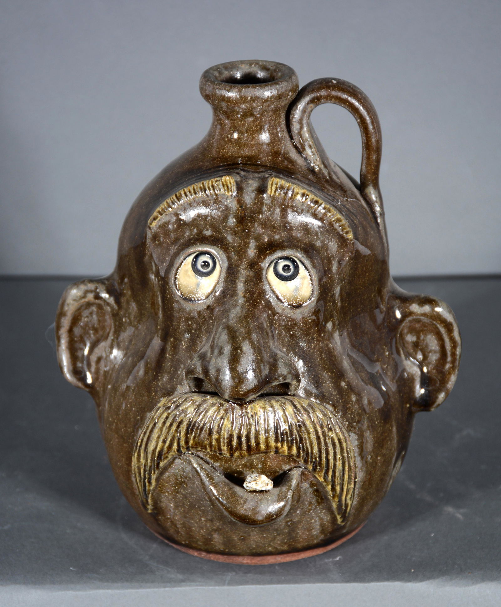 Michael & Melvin Crocker. Pint Size Face Jug. (1 of 1)