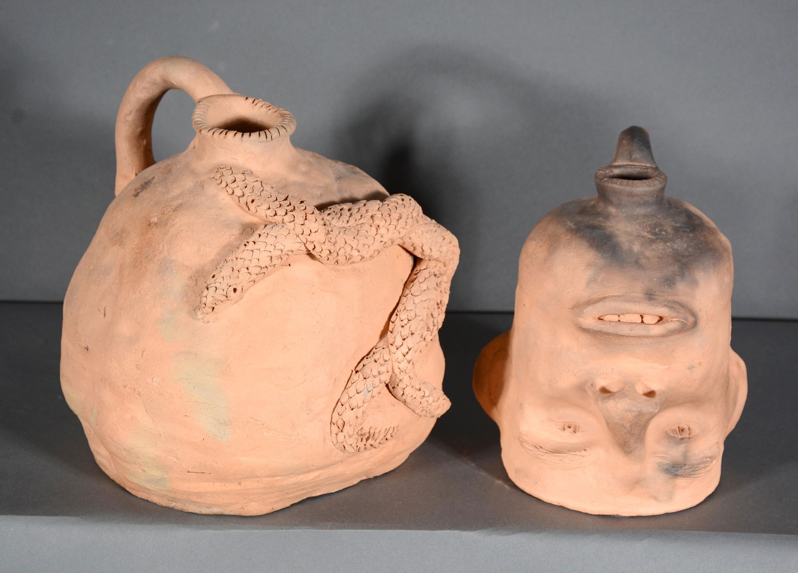 Clint Alderman. Mud Creek Pottery Jug & Upside Down (1 of 4)
