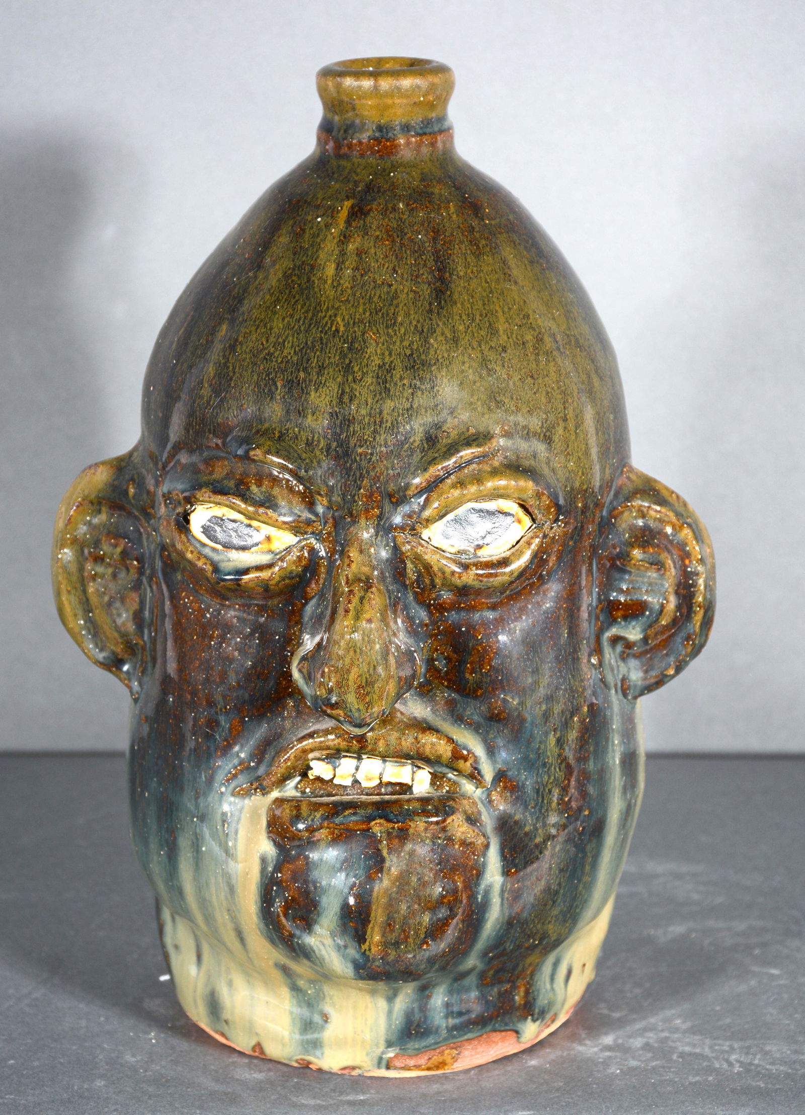 Chester Hewell. Long Face Jug. (1 of 2)