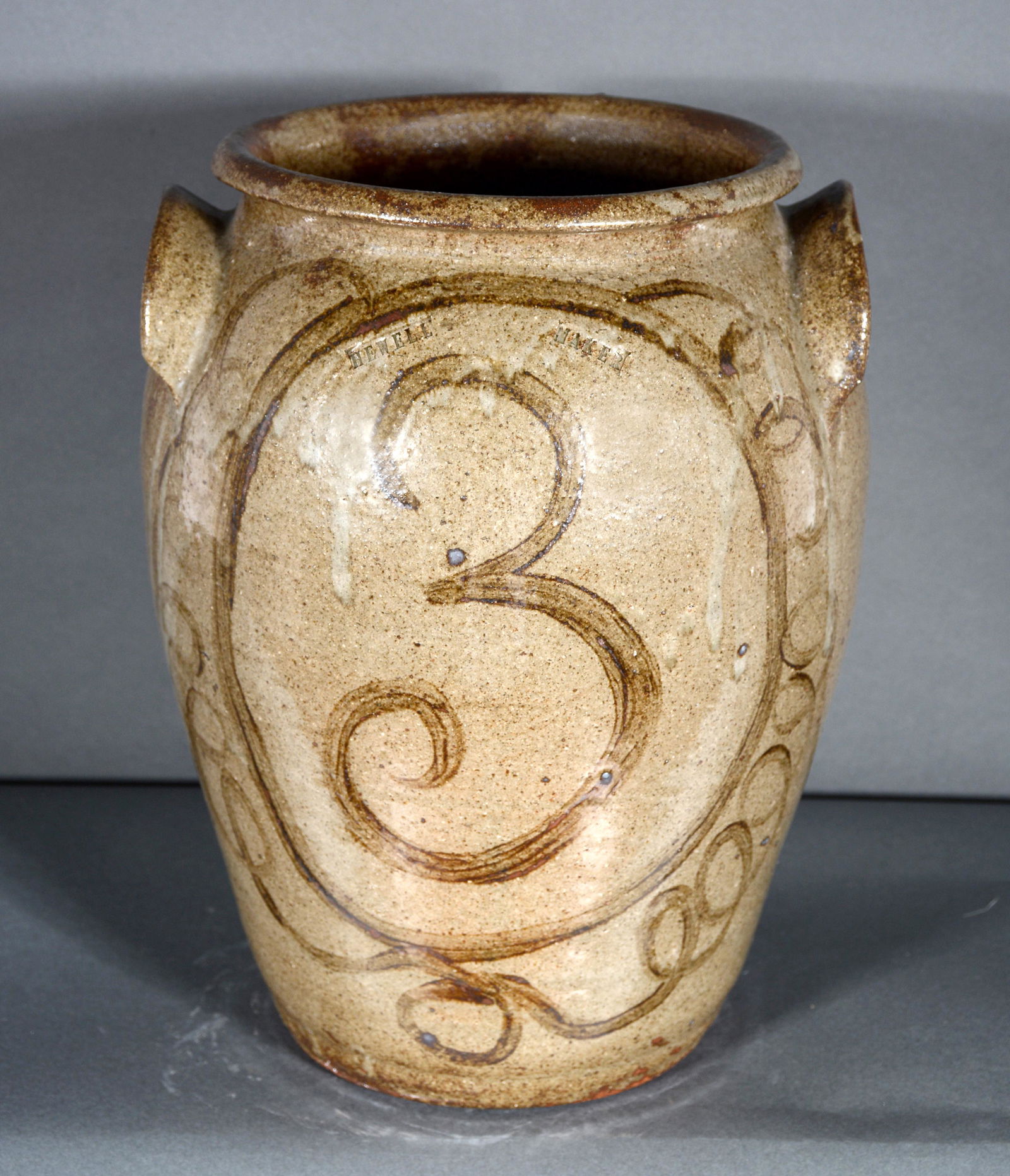 Matthew Hewell. 3 Gallon Decorated Crock. (1 of 4)