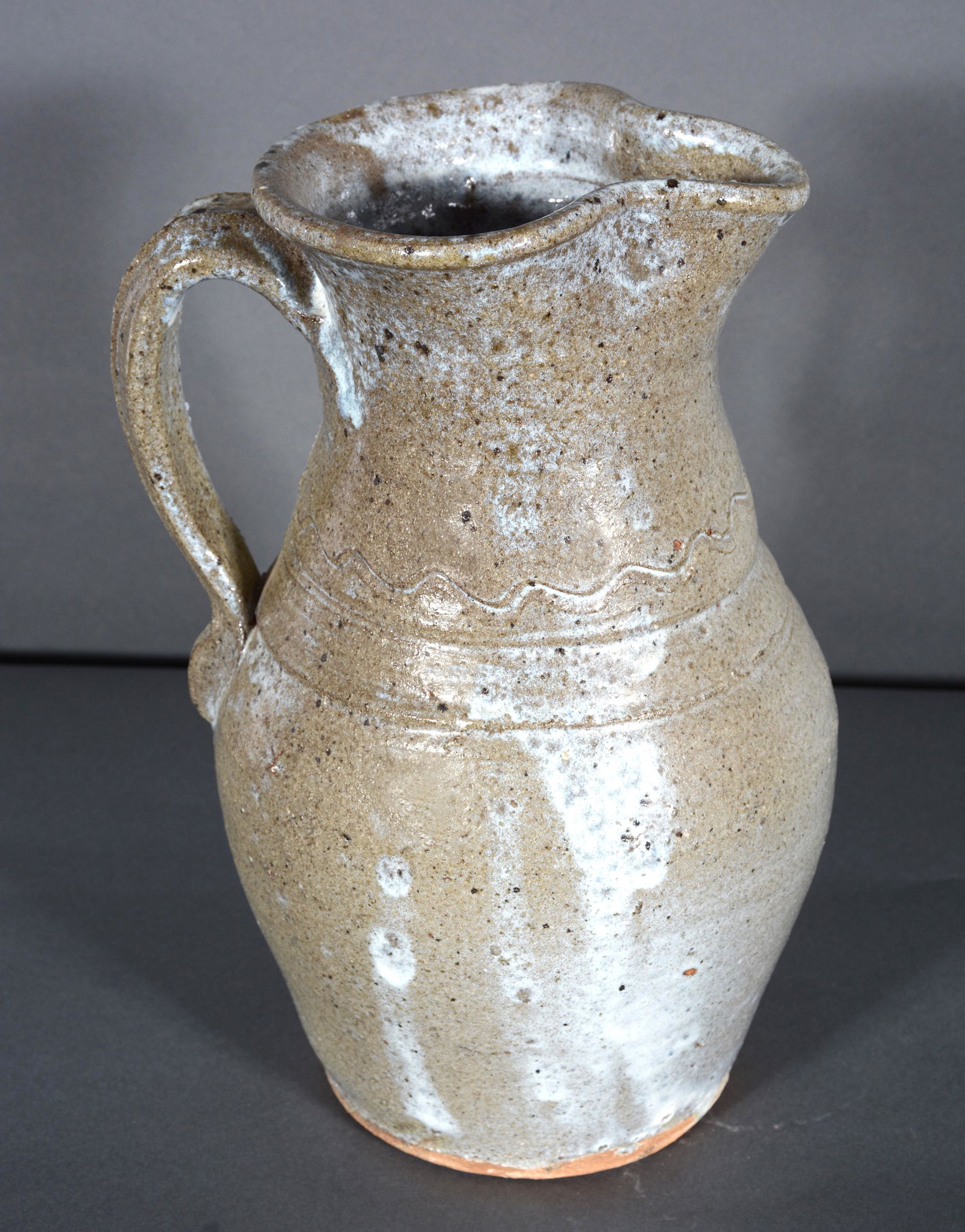 B.B. Craig. Tall Salt Glazed Pitcher. (1 of 3)