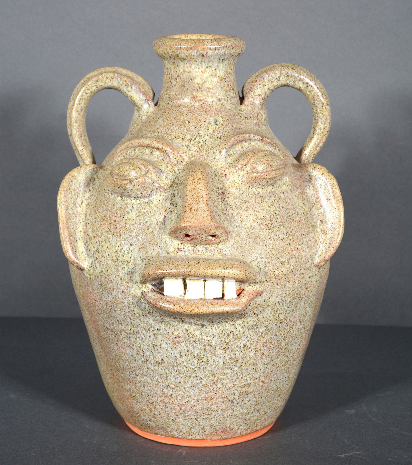 Walter Fleming. Rare Salt-Glaze Face Jug. (1 of 3)