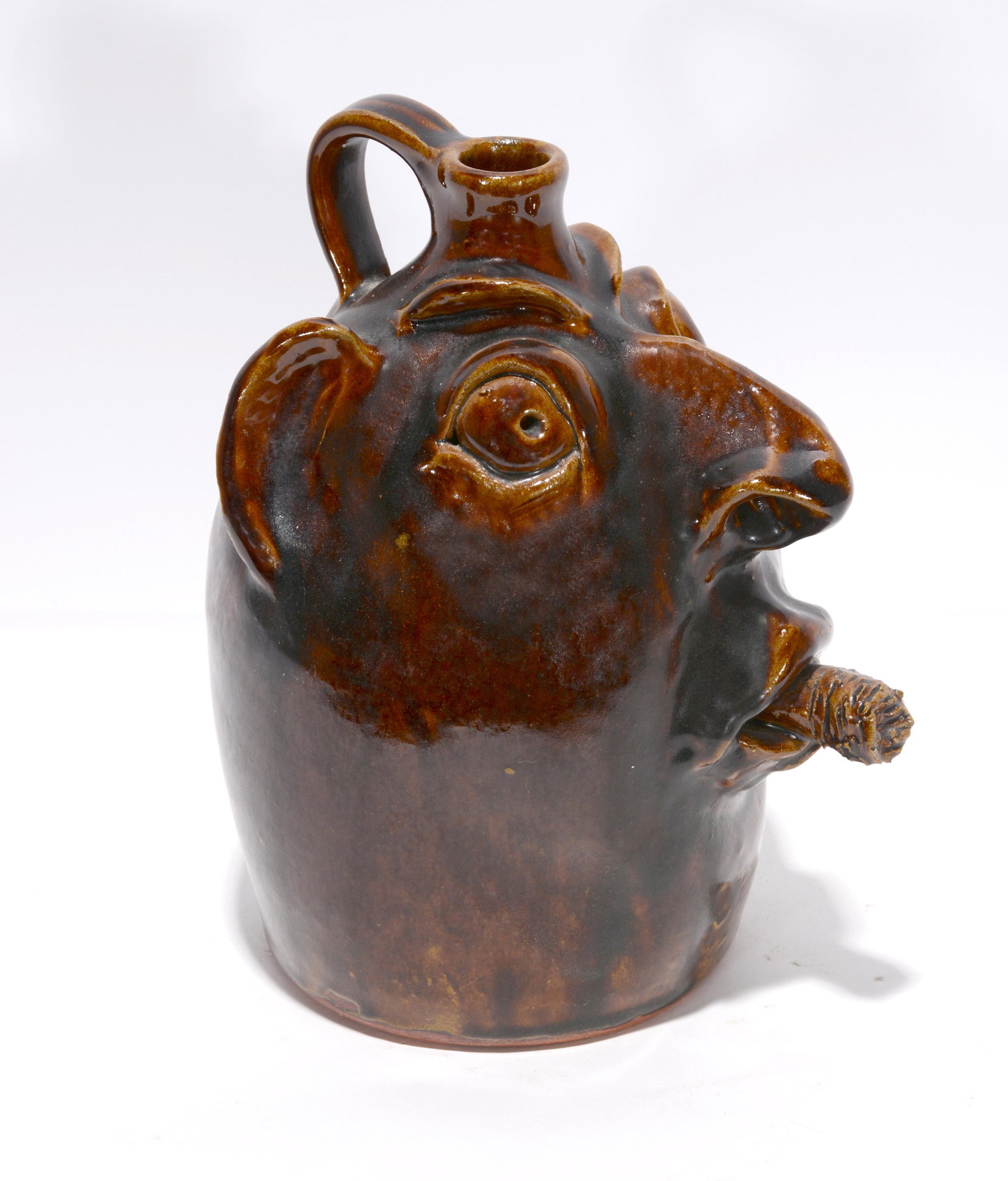 Robert Brown. Man With Cigar Face Jug.