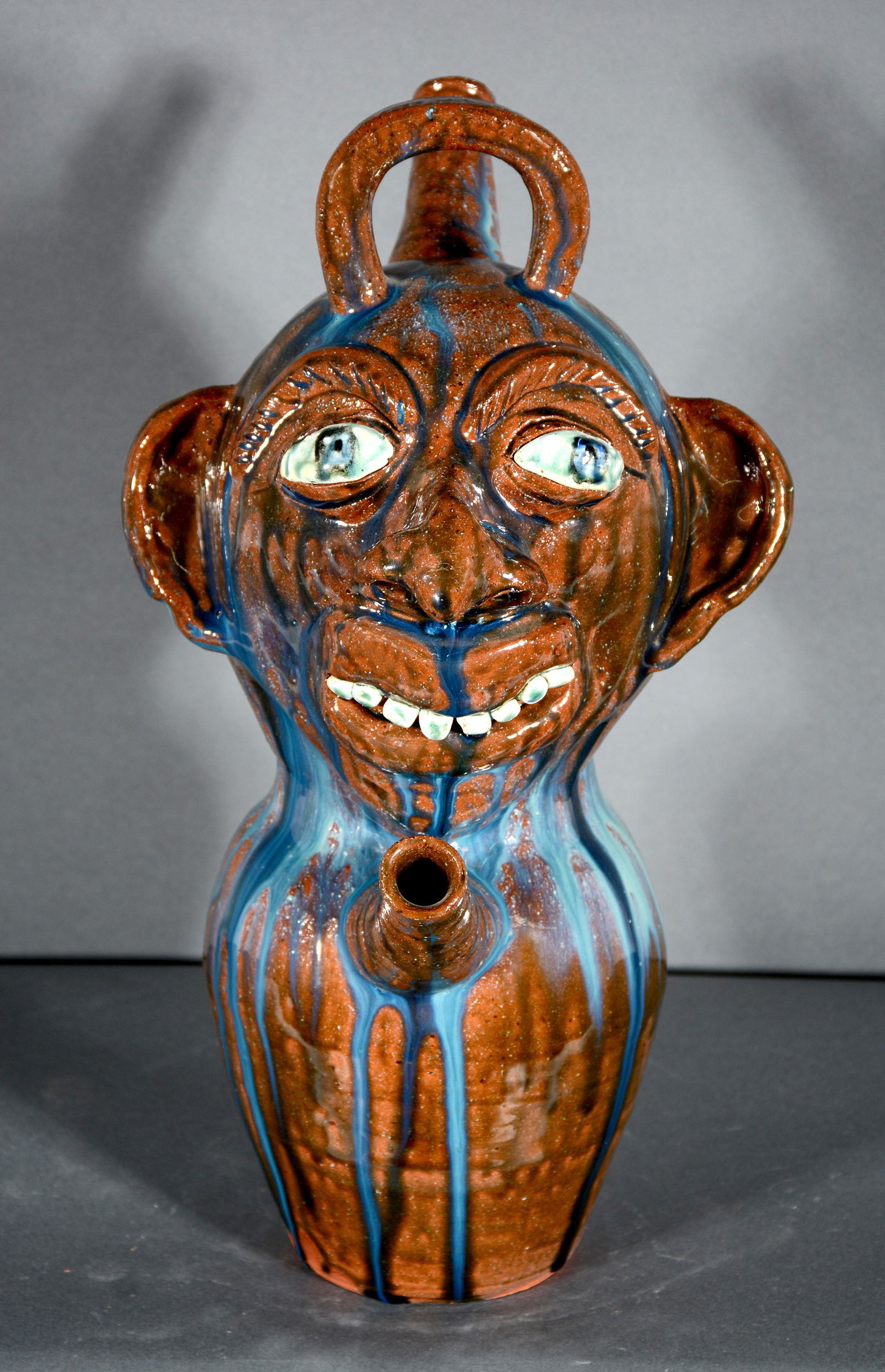 Albert Hodge. Monkey Spout Figural Jug. (1 of 4)