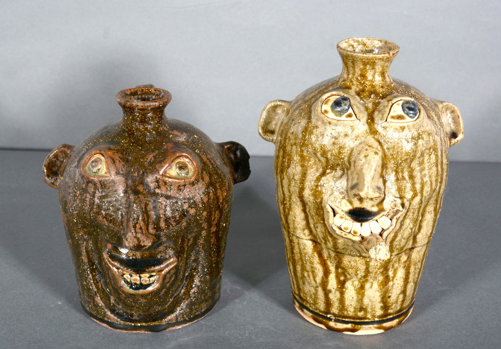 Richard Kale. Pair of Face Jugs. (1 of 4)