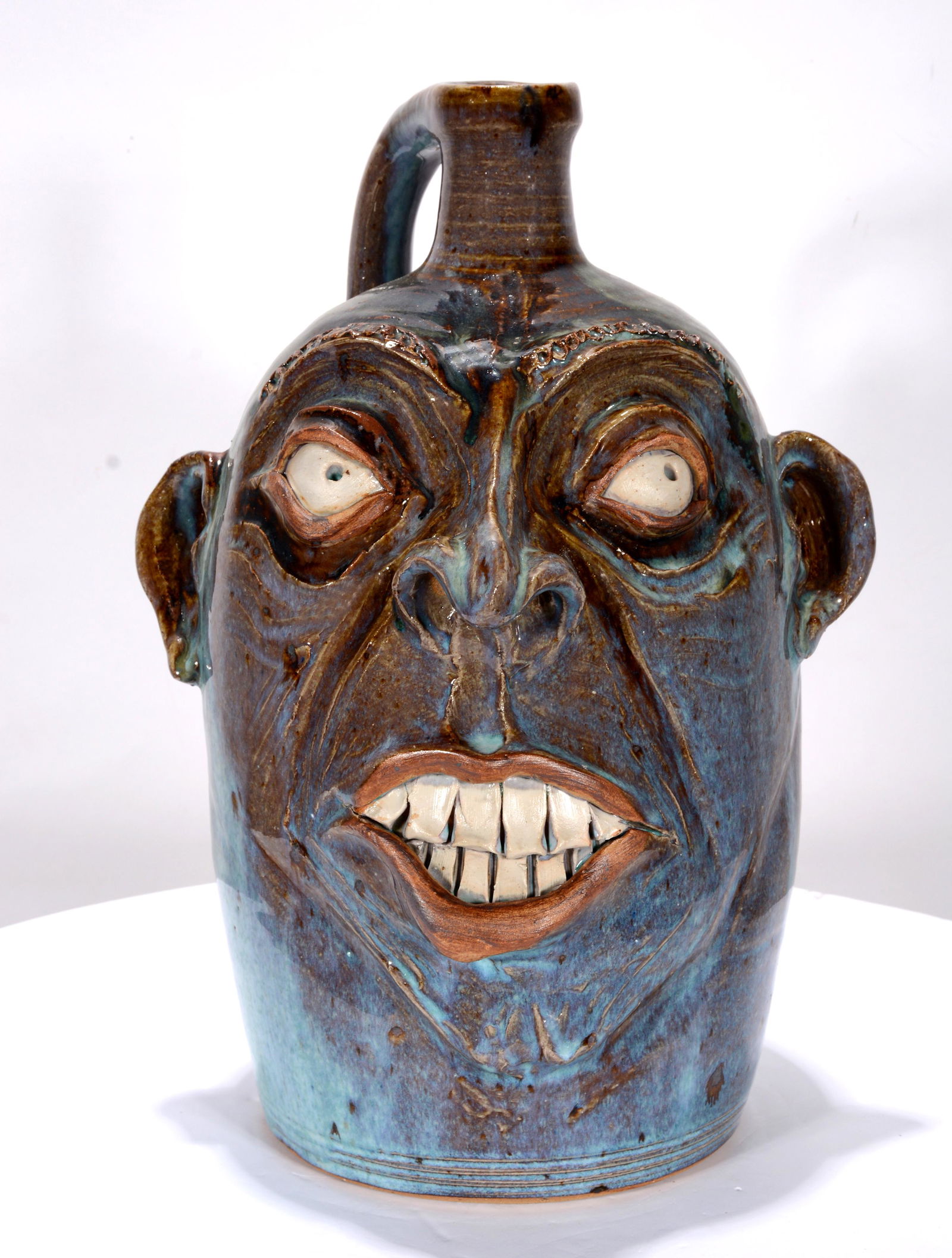 Rezner Pottery. Tall Face Jug. (1 of 3)