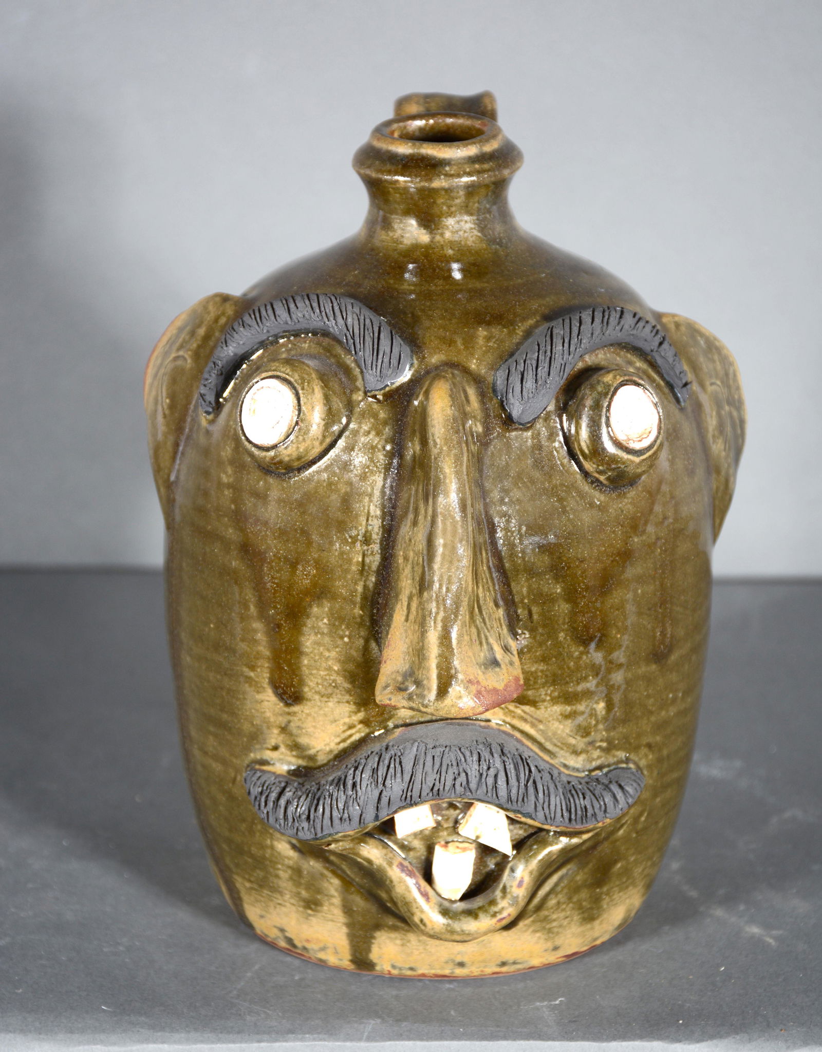 Sid Luck. Face Jug With Moustache. (1 of 2)