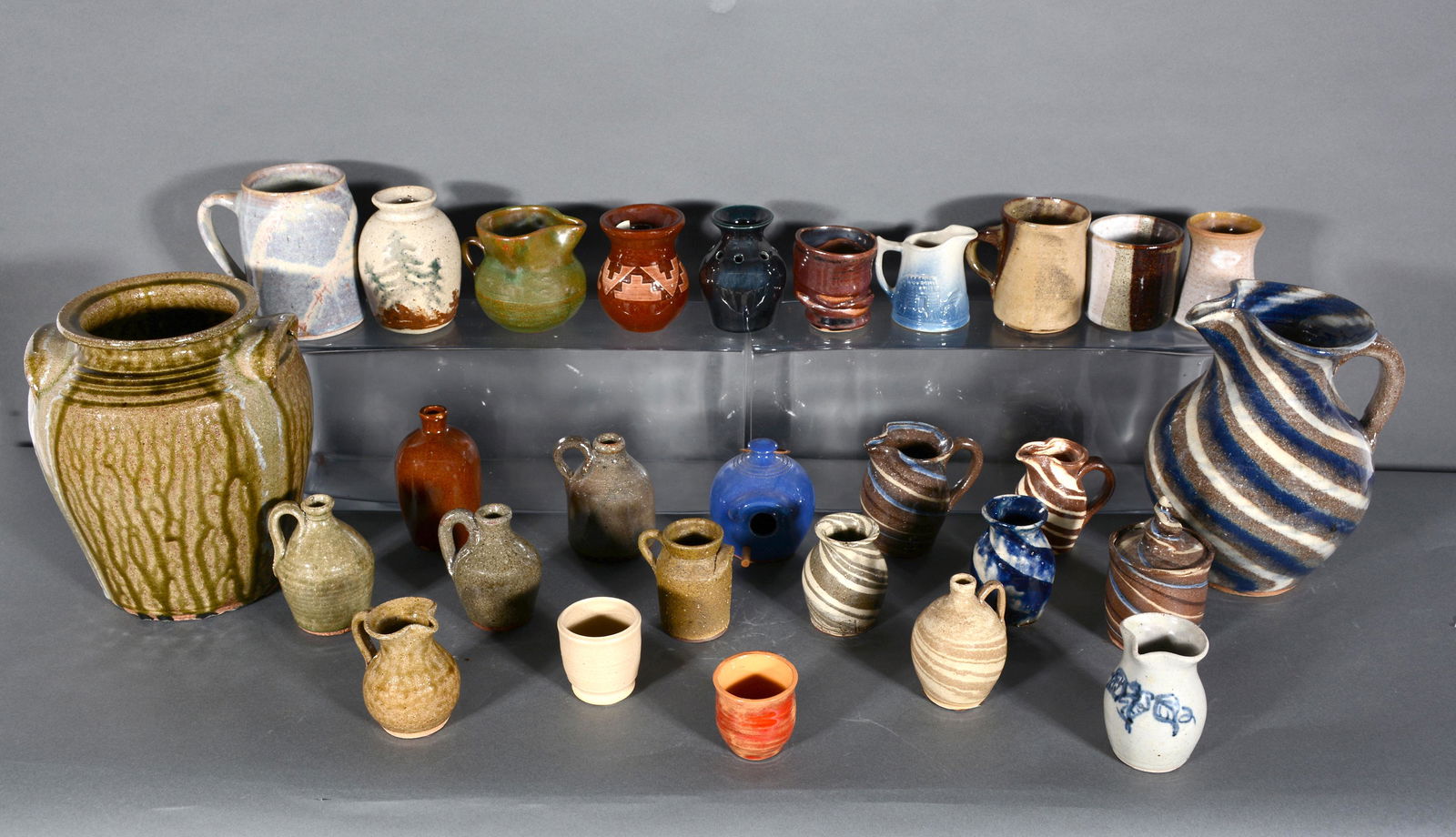 28 Mini Jugs and Pottery Works. (1 of 3)