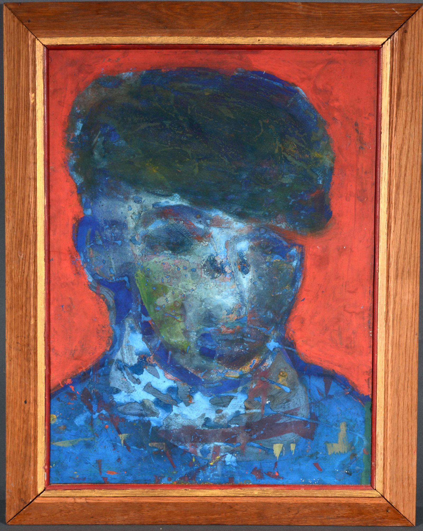 Daniel Buckler. Welsh Coal Boy.: Daniel Buckler. Welsh Coal Boy. 2000. Signed, dated and titled. Paint on artist paper. Good condition. 23" w x 29" h with frame. Est. $200-400. Ship: $65