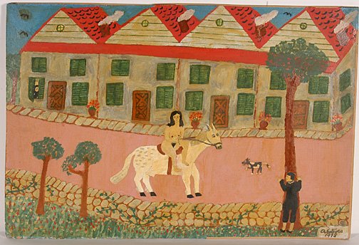 Antonio Esteves. Lady Godiva.: Antonio Esteves (1910-1983). Paint on masonite. Signed and dated, 1978. 36" x 24" h. Excellent condition. One of Esteves' best known paintings. Gorgeous example. Don't miss this masterpiece! Est. $3,0