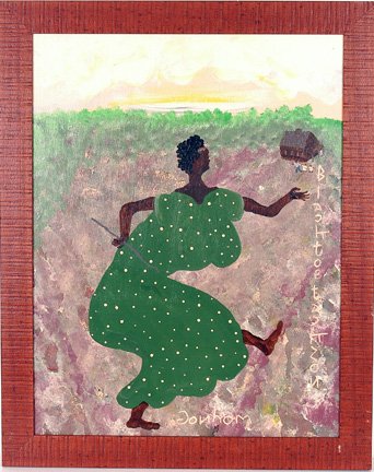 Black Joe Jackson. Gon Hom (sic).: Paint on board. 29" w x 36"h. Excellent condition. Est. $200-400. Ship: $40