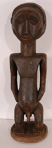 Congo Effigy of the King.: Hemba Tribe, Congo. 27.5" h x 8.5" at base. Est. $100-200. Ship: $40