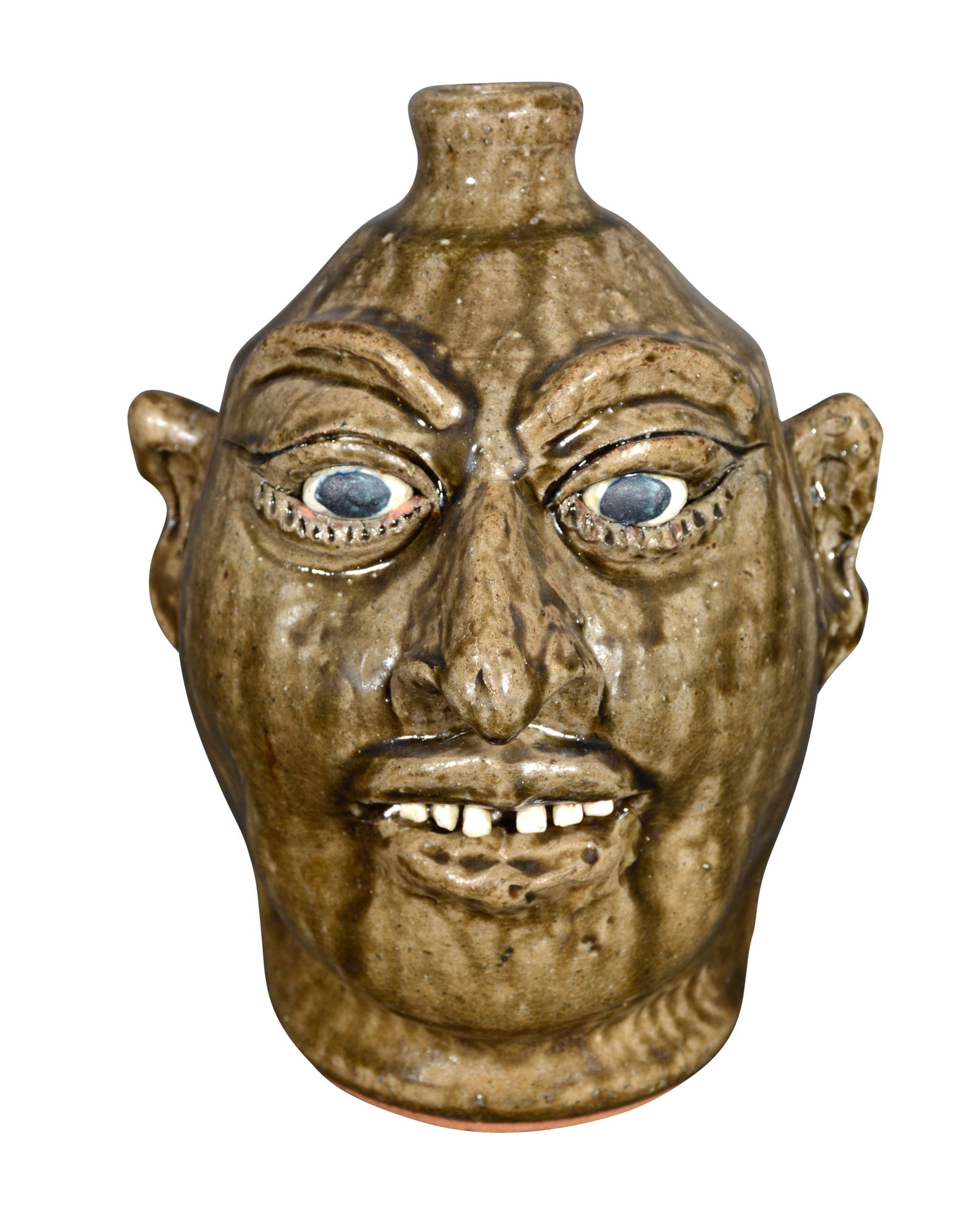 Lanier Meaders. Drop Nose Face Jug. (1 of 5)