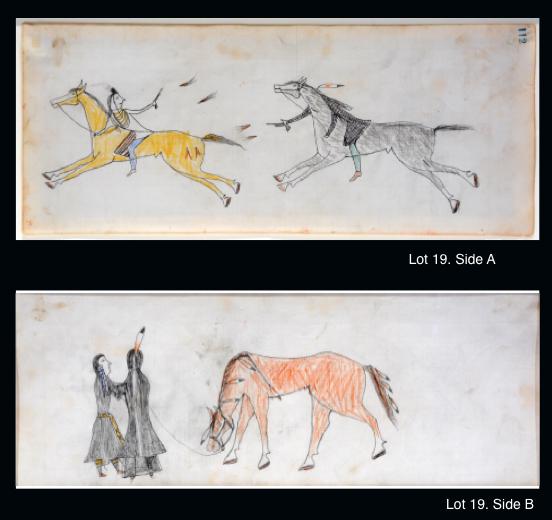 Sioux Ledger Drawings. Attack & Gifting. (1 of 15)