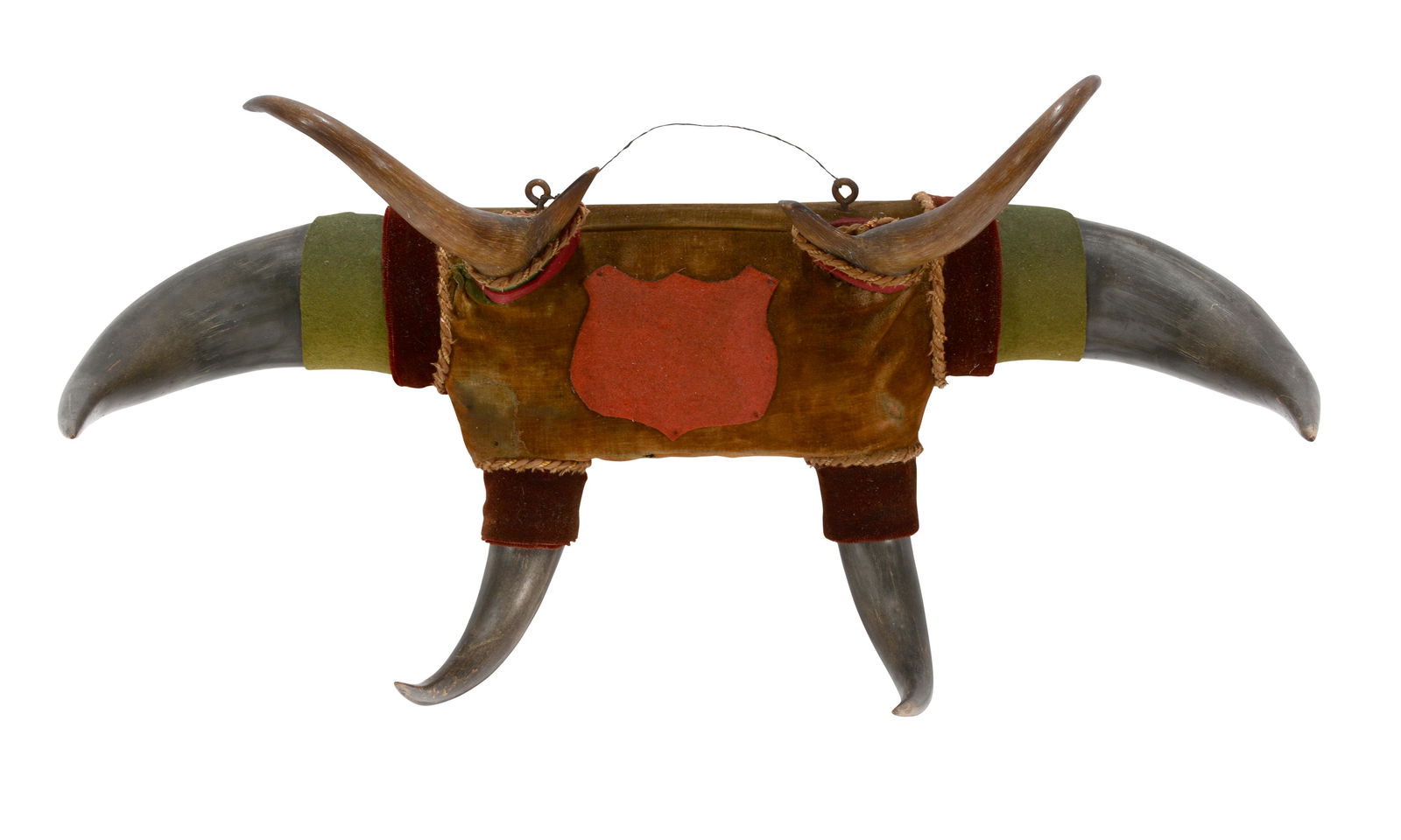 Early Buffalo & Antelope Horn Hanging Rack. (1 of 5)