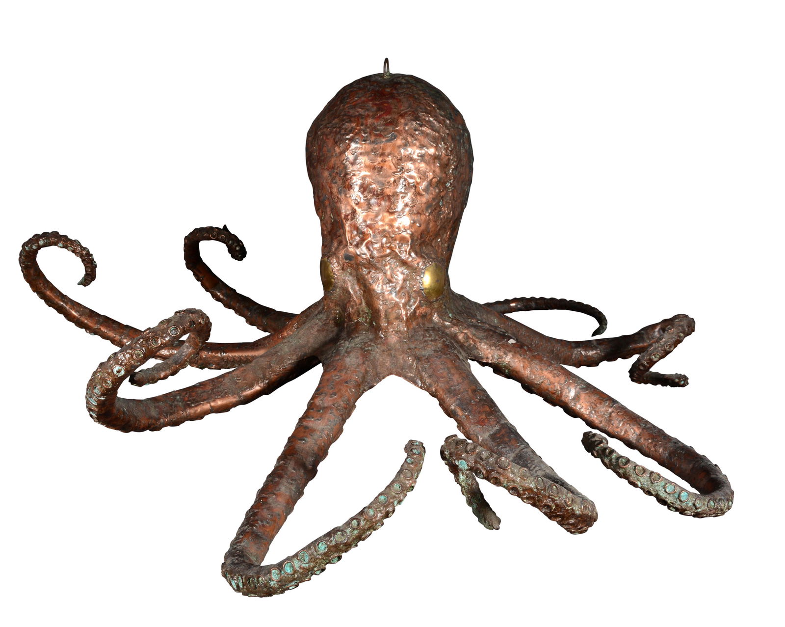 Copper Octopus Made Into Lamp. (1 of 20)