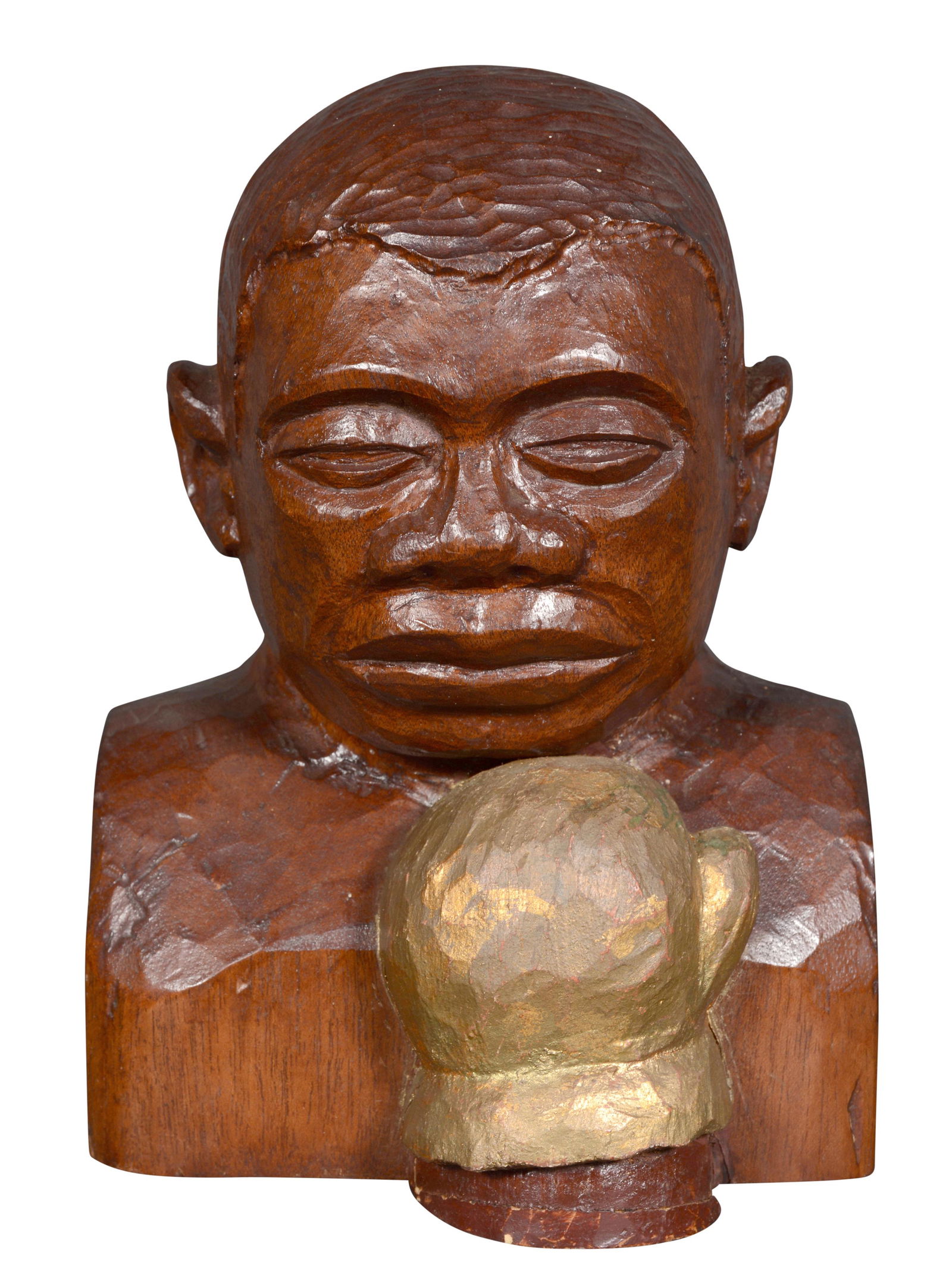 Henry B. Schailing. Joe Lewis Carved Bust. (1 of 6)