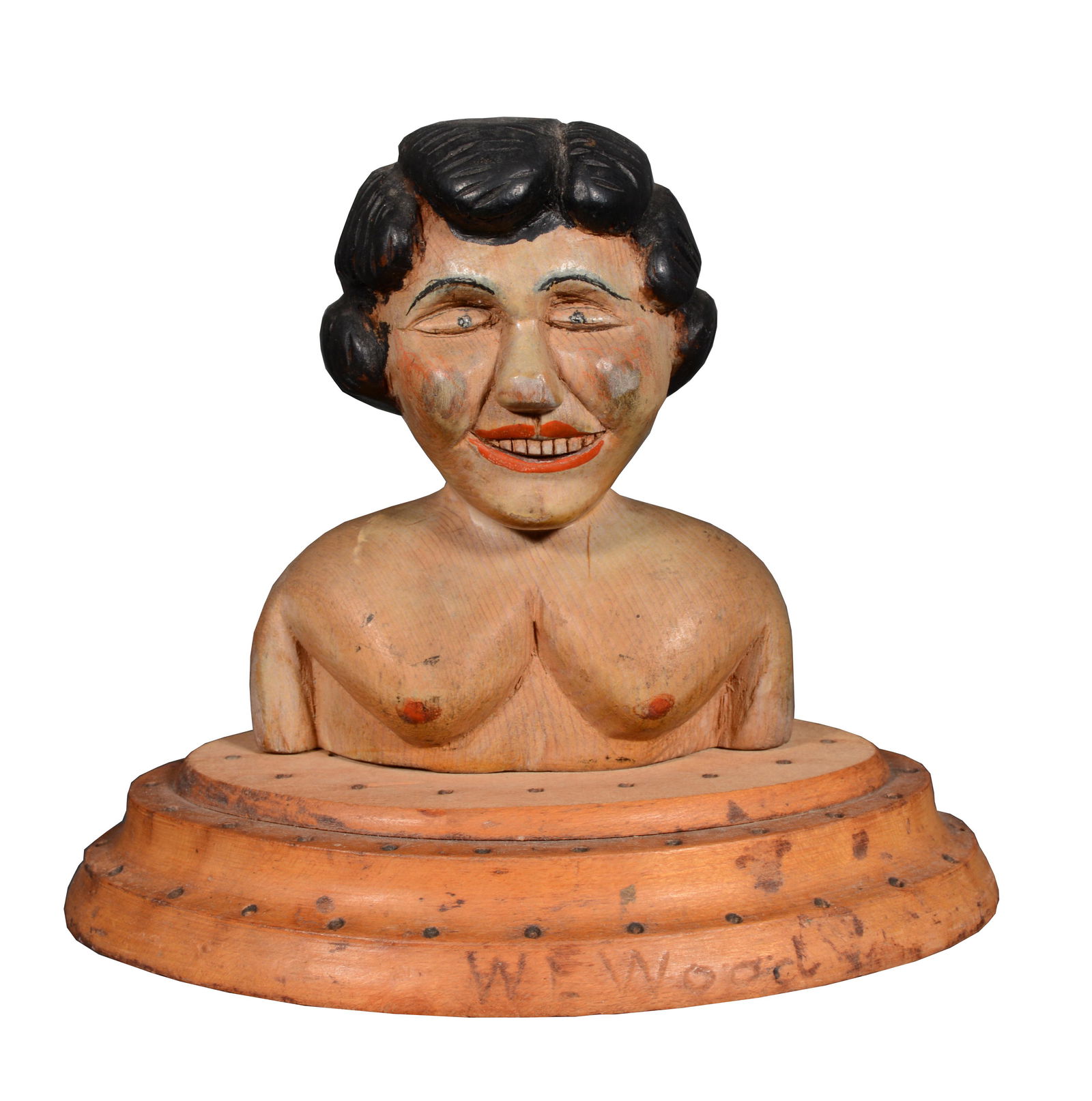 W.E. Wood. Topless Woman Bust. (1 of 6)