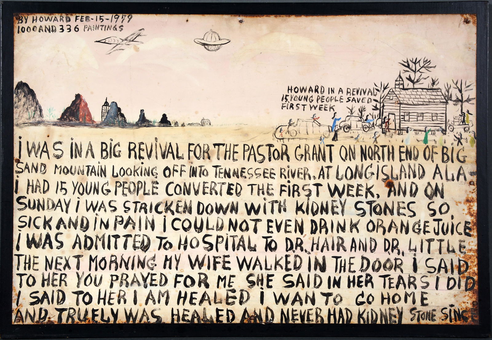 Howard Finster. Howard In A Revival 15 Young People (1 of 5)