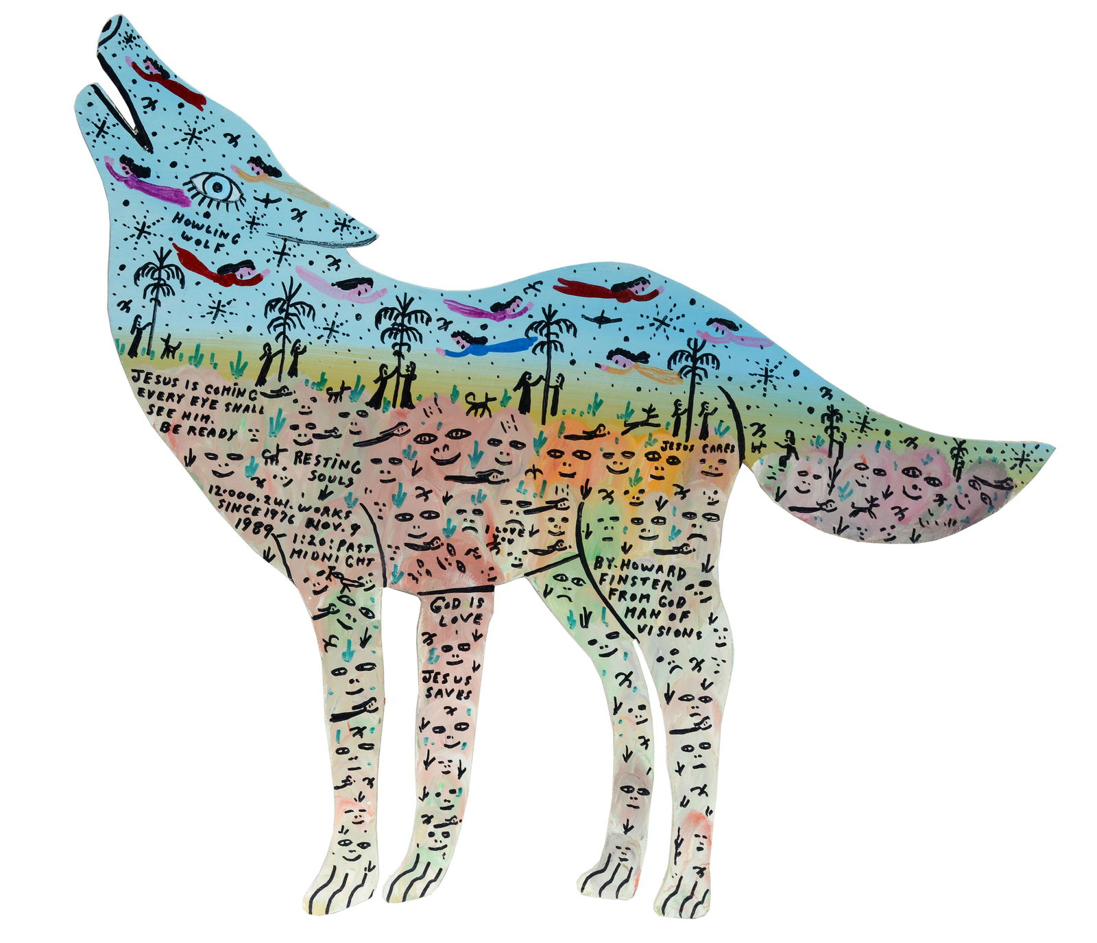 Howard Finster. Howling Wolf. (1 of 5)