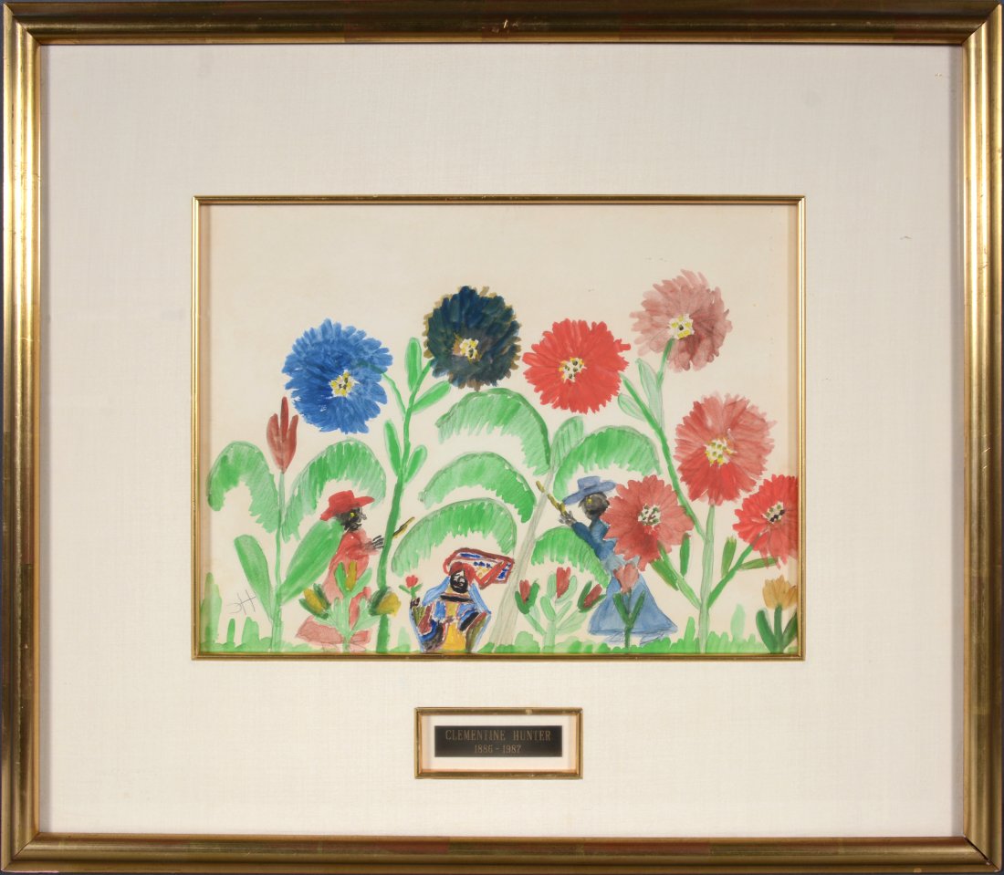 Clementine Hunter. Two Women After One Man. (1 of 5)