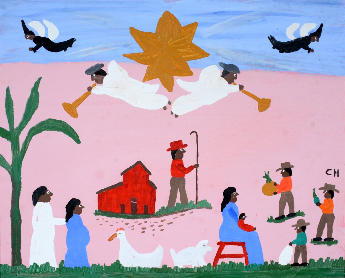 Clementine Hunter. The Story of Jesus In Bethlehem. (1 of 8)