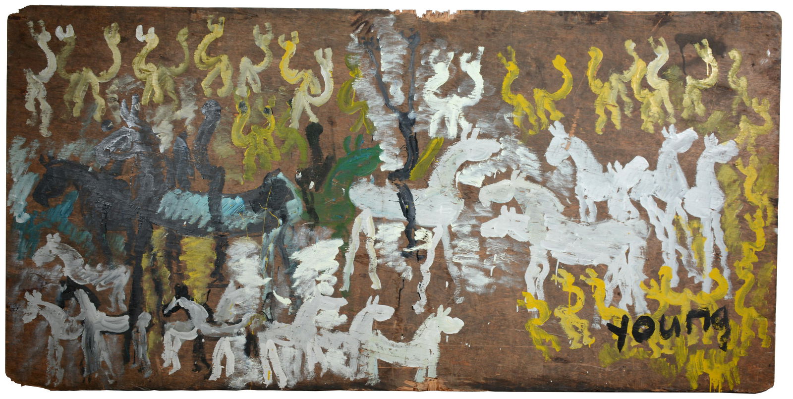 Purvis Young. Horses and Figures. (1 of 6)