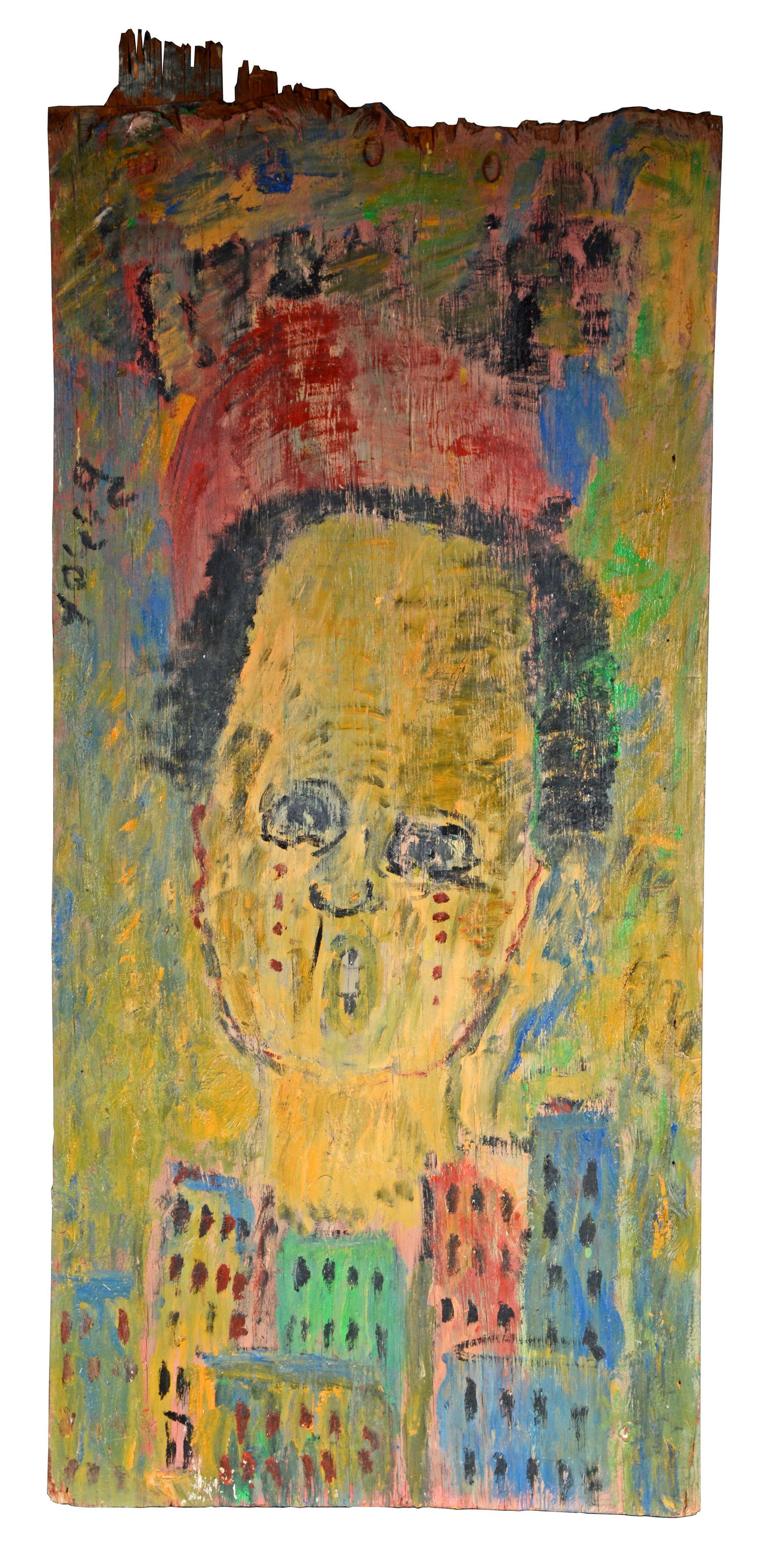 Purvis Young. Crying Face Over The City. (1 of 4)