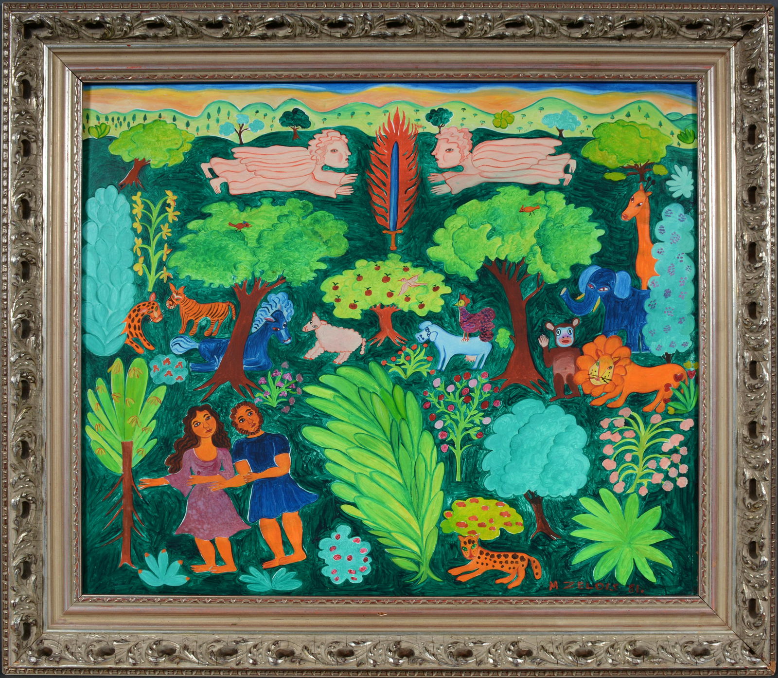 Malcah Zeldis. Expulsion From The Garden. (1 of 6)