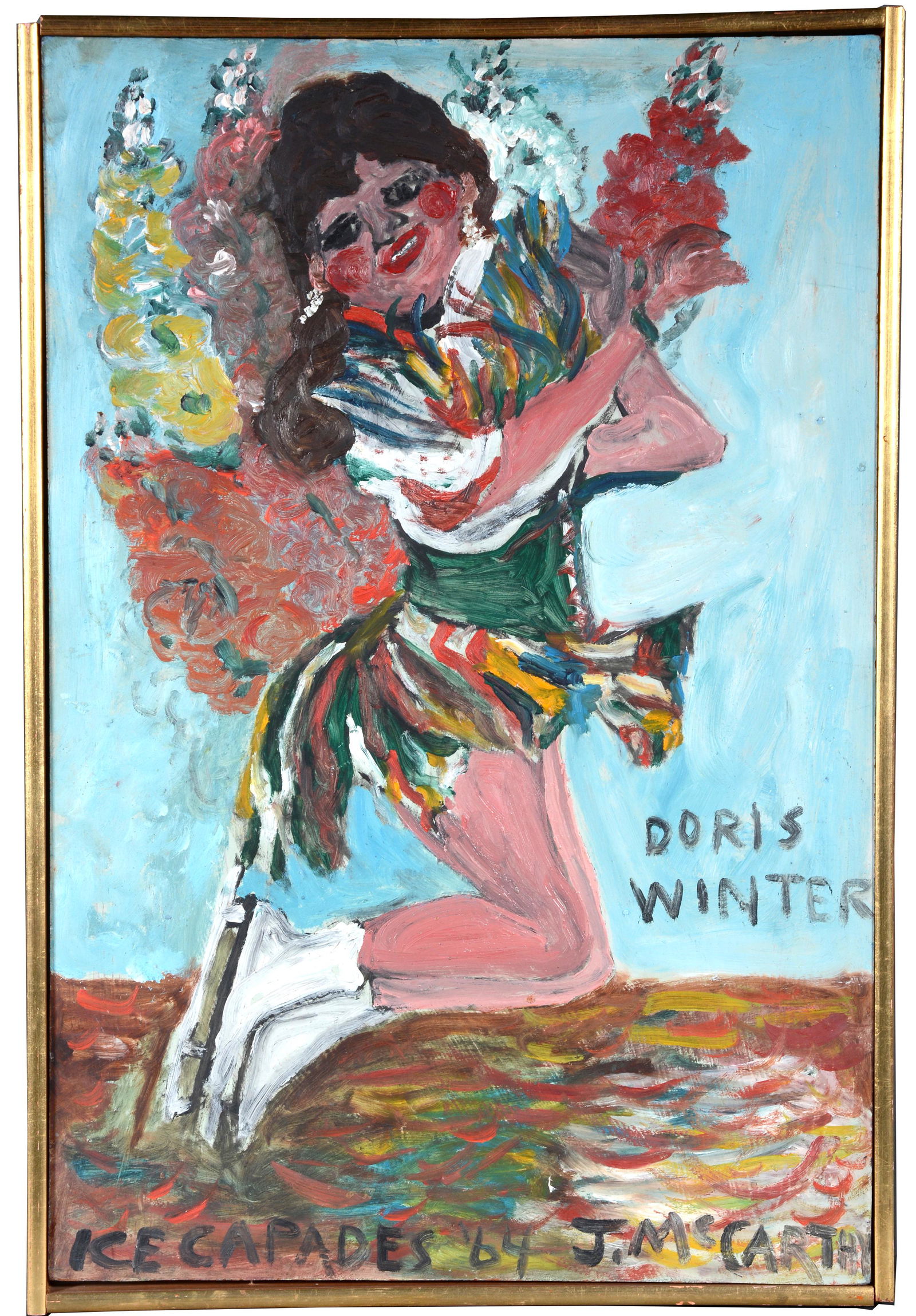 Justin McCarthy. Doris Winter.: Justin McCarthy. Doris Winter. 1964. Signed, dated and titled. Oil on Masonite. Excellent condition. 16" x 25"â€ˆwith frame. Featured in the Justin McCarthy retrospective at the GoogleWorks in Rea