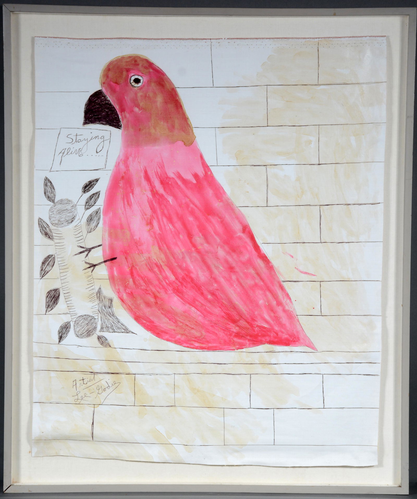 Lee Godie. Staying Alive- Big Red Bird. (1 of 4)