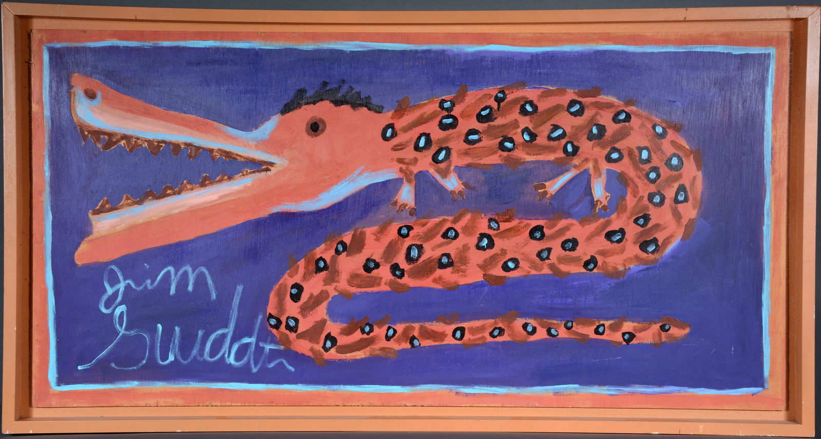 Jimmy Lee Sudduth. Spotted Gator In The Water. (1 of 3)