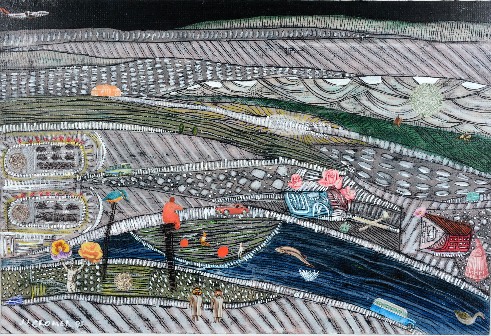 J.J. Cromer. Street Scene In Old World Setting. (1 of 4)