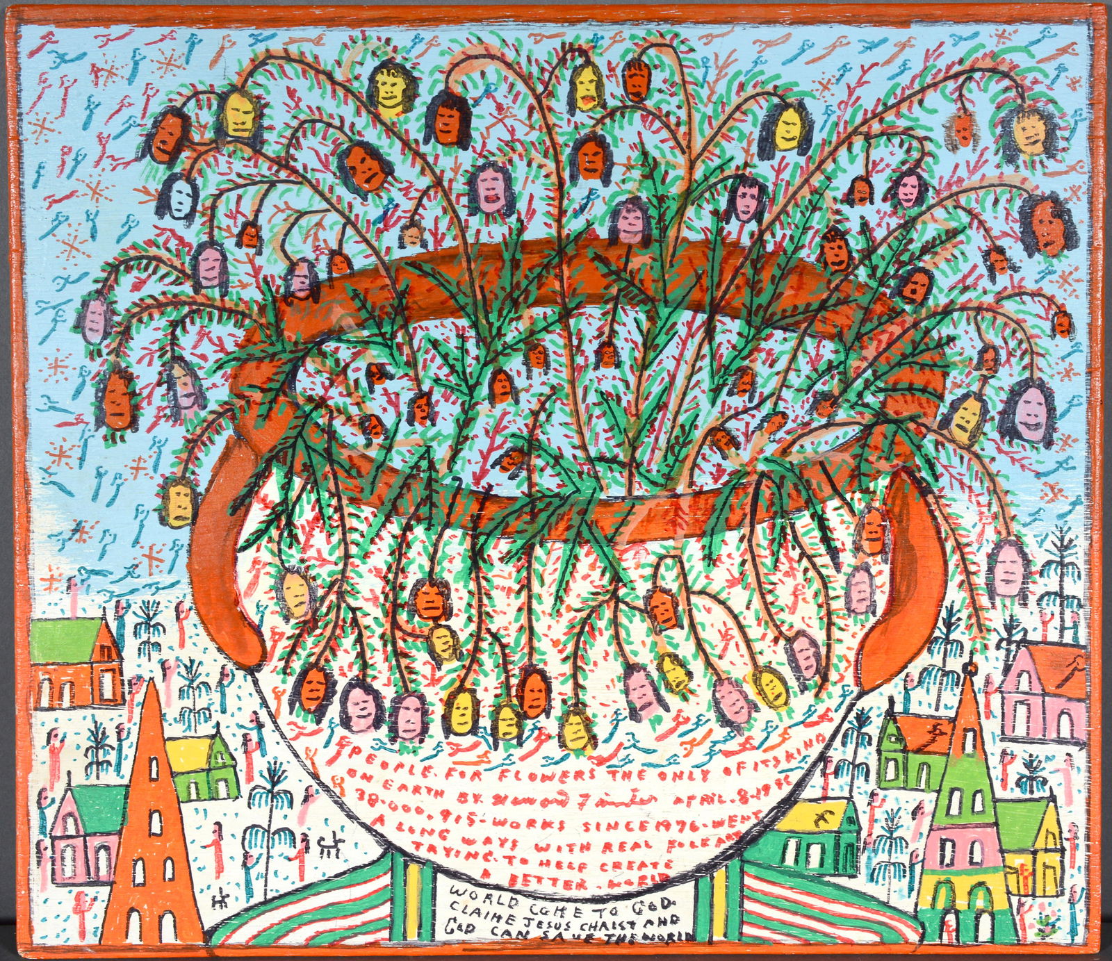 Howard Finster. People For Flowers. (1 of 3)