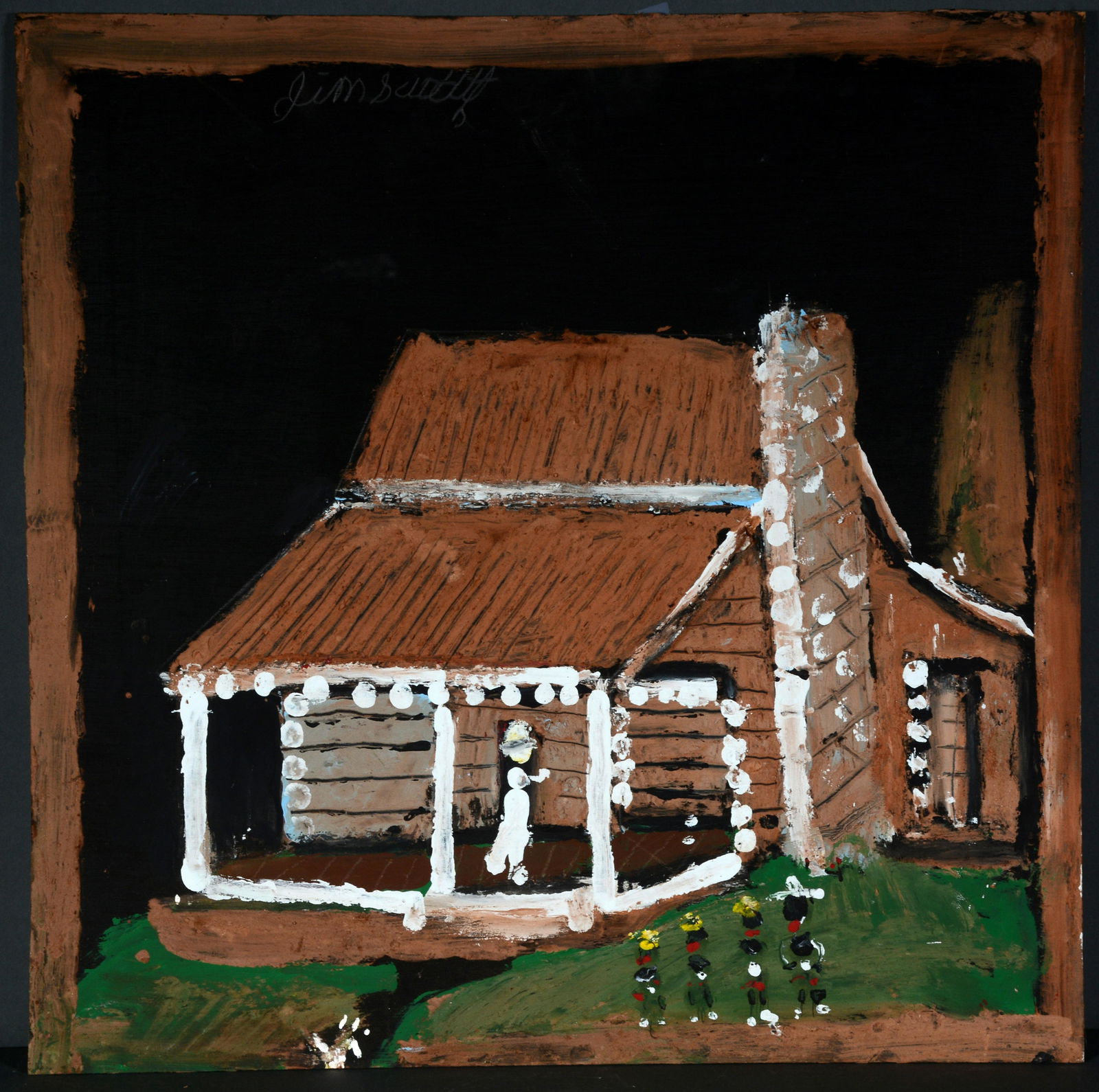Jimmy Lee Sudduth. Log Cabin. (1 of 2)