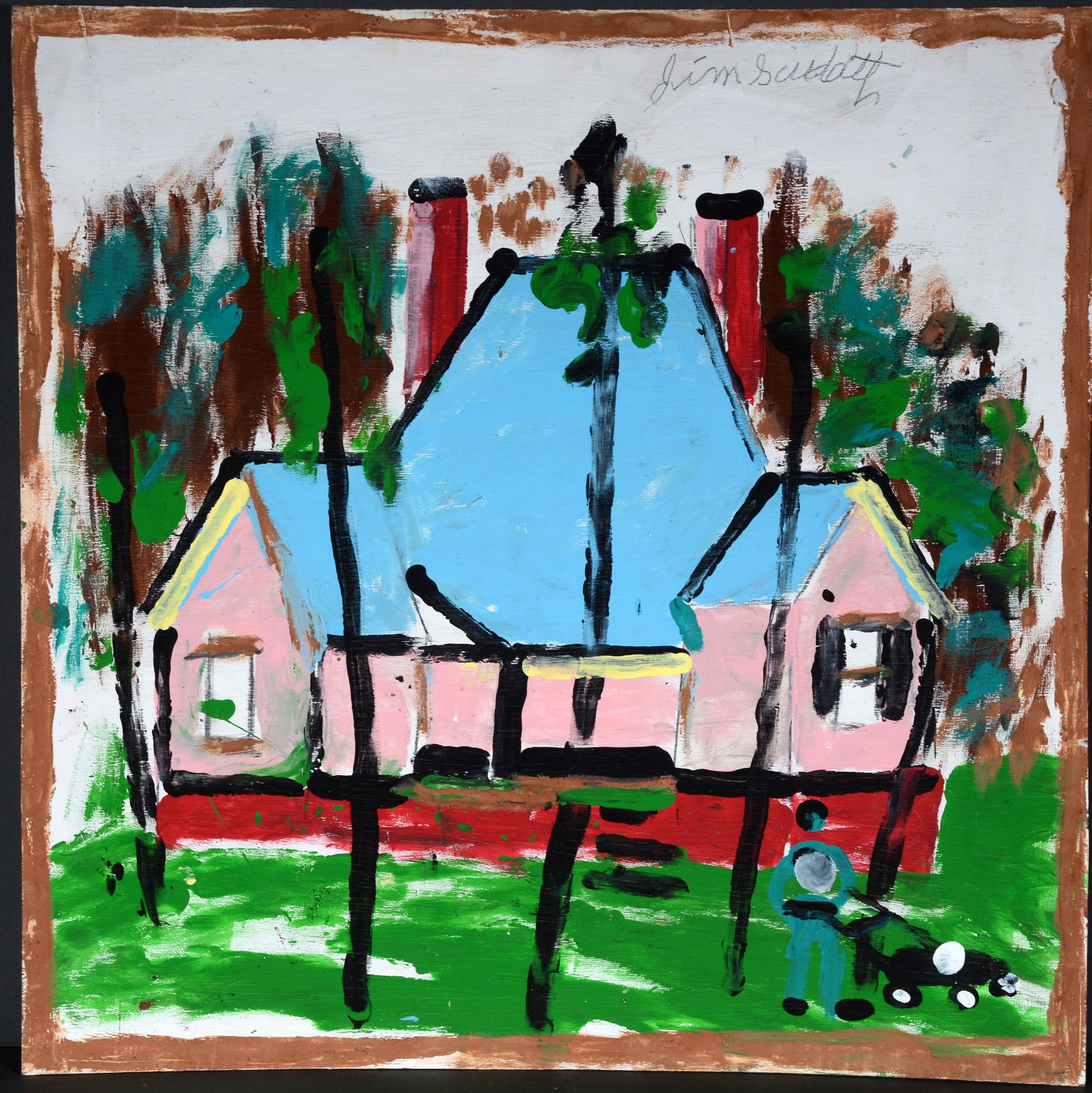 Jimmy Lee Sudduth. House With Blue Roof. (1 of 2)