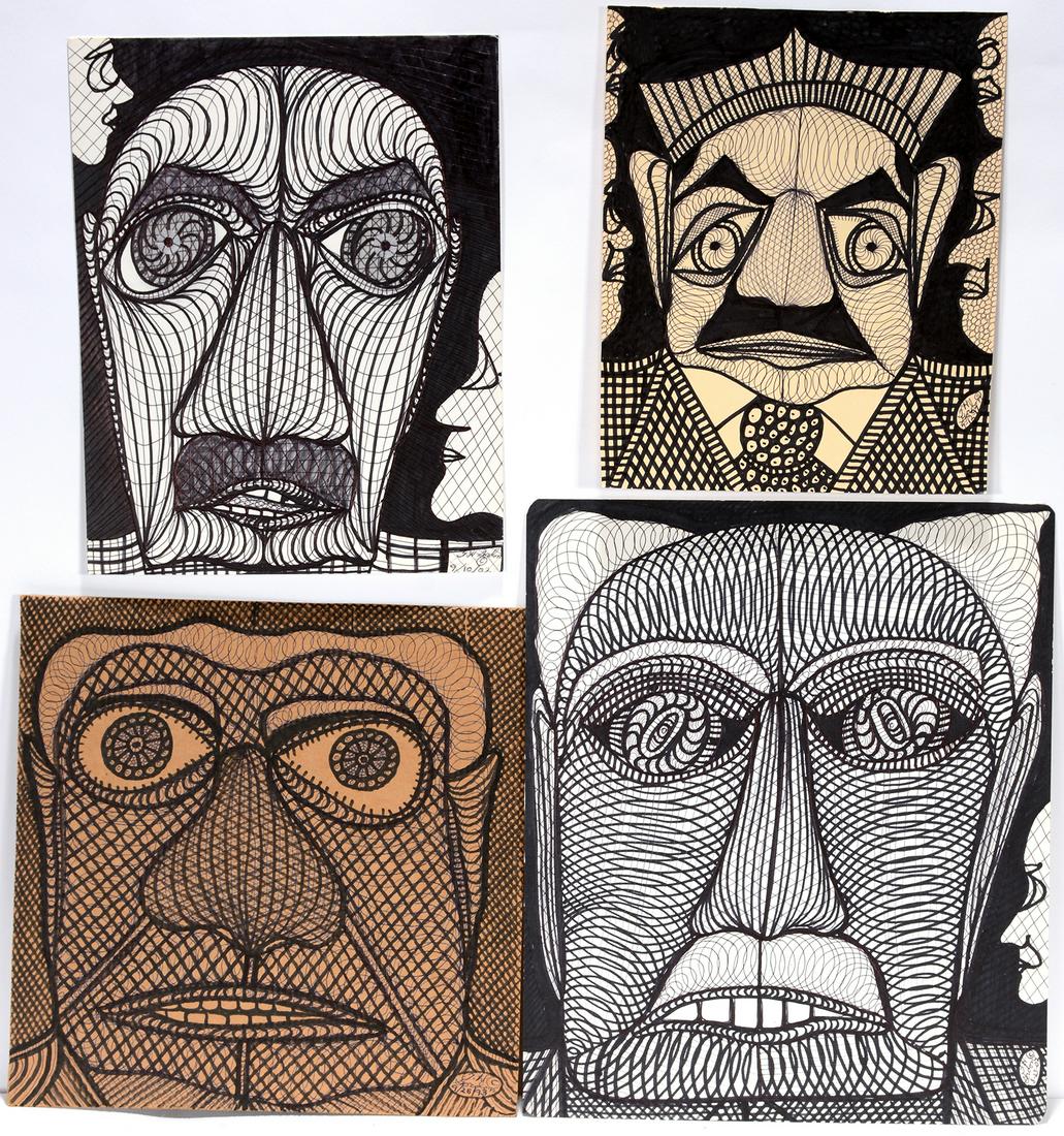 Ted Gordon. Cornered, Shamanic Glance & Untitled. (1 of 2)