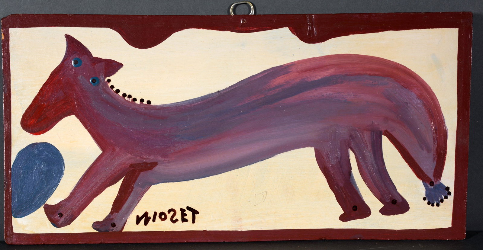 Mose Tolliver. Horse With Ball.: Mose Tolliver. Horse With Ball. Signed. Early example. Paint on panel. Excellent condition. 19” x 9.5”. Est. $300-500. Ship: $45